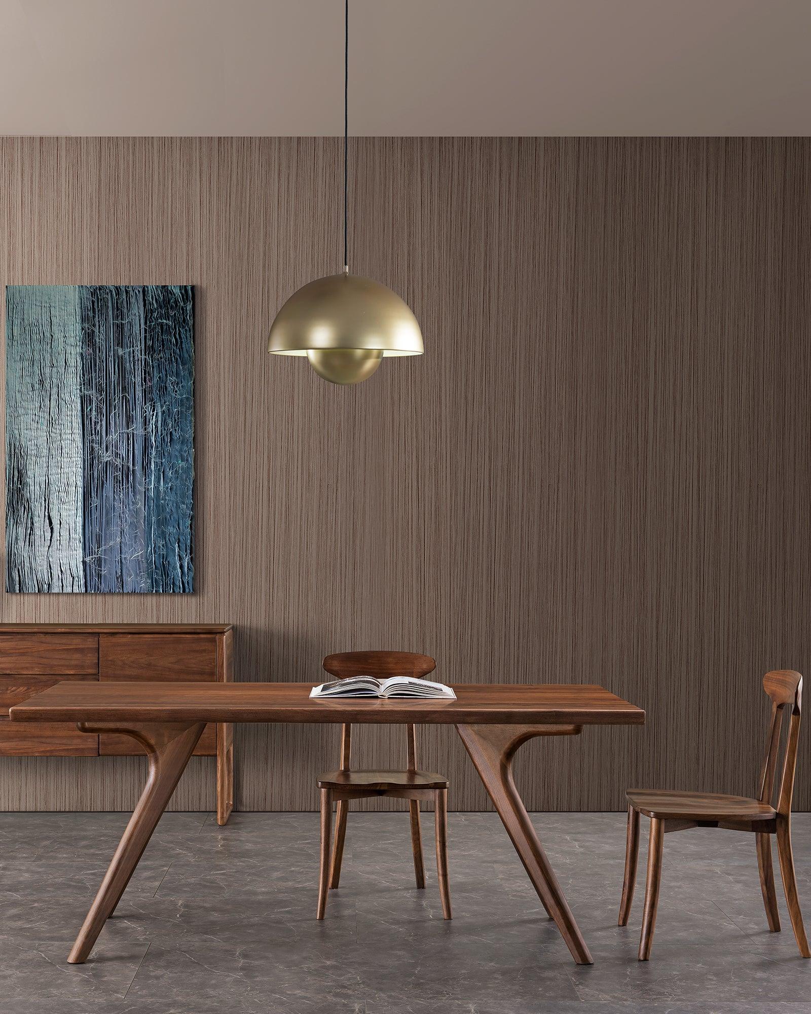 Black Walnut Slab Dining Table - at KUMO HOME