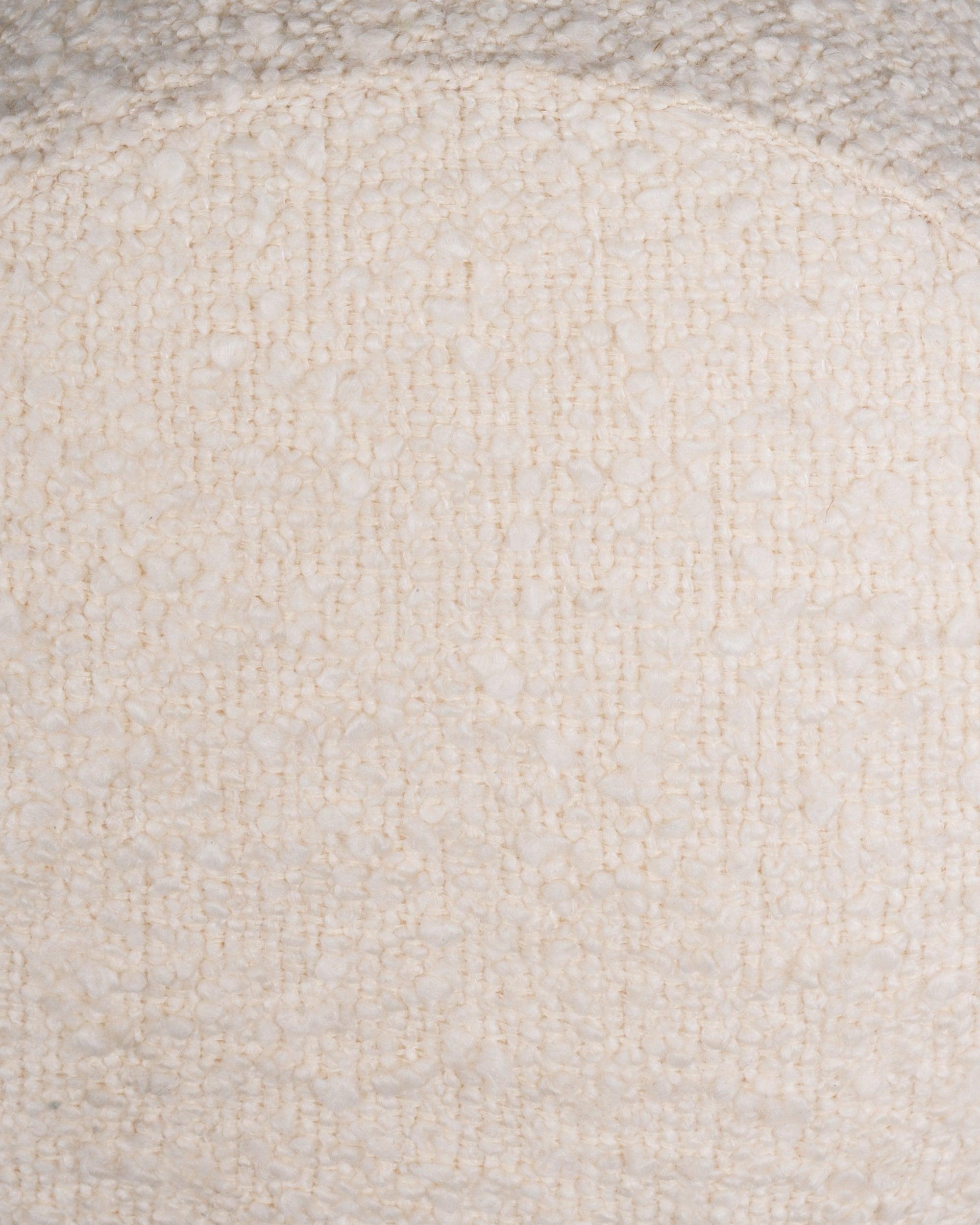 Creamy Kumo Boucle Chair With Ottoman - at KUMO HOME