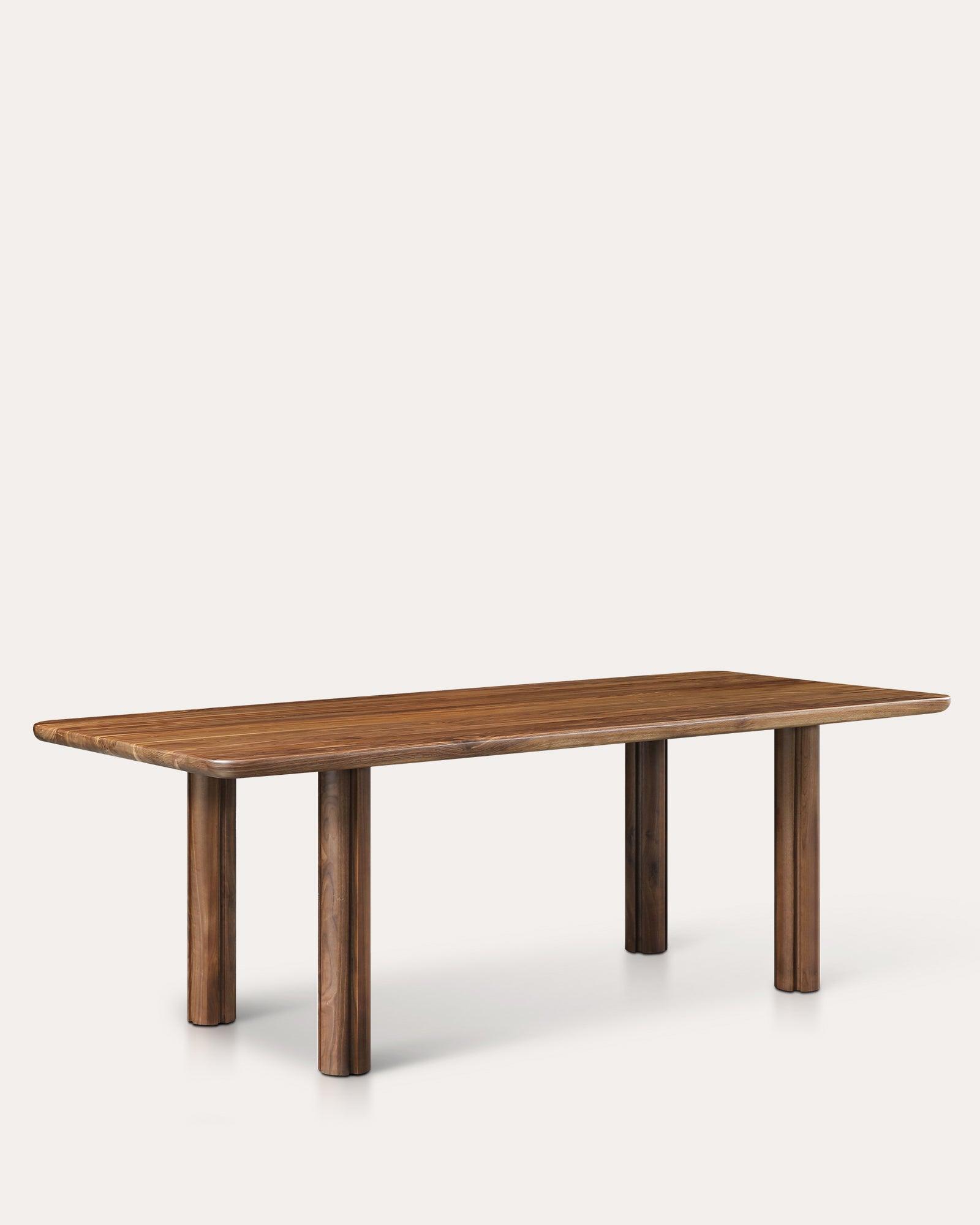 Branton Walnut Solid Wood Dining Table - at KUMO HOME