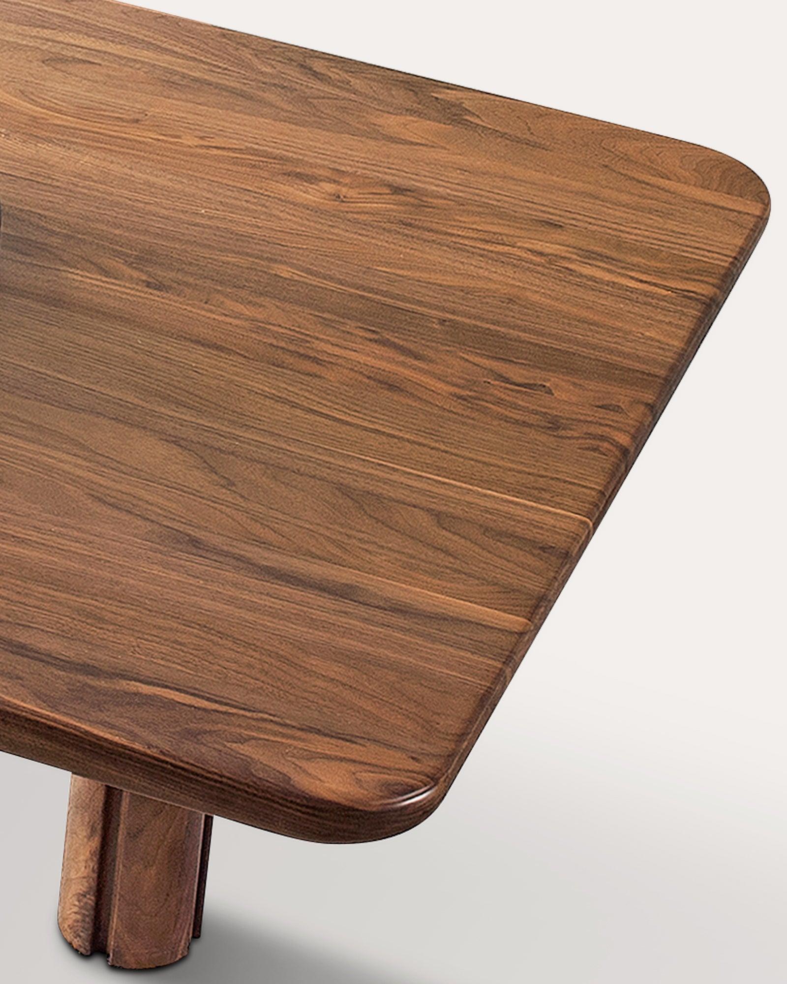 Branton Walnut Solid Wood Dining Table - at KUMO HOME