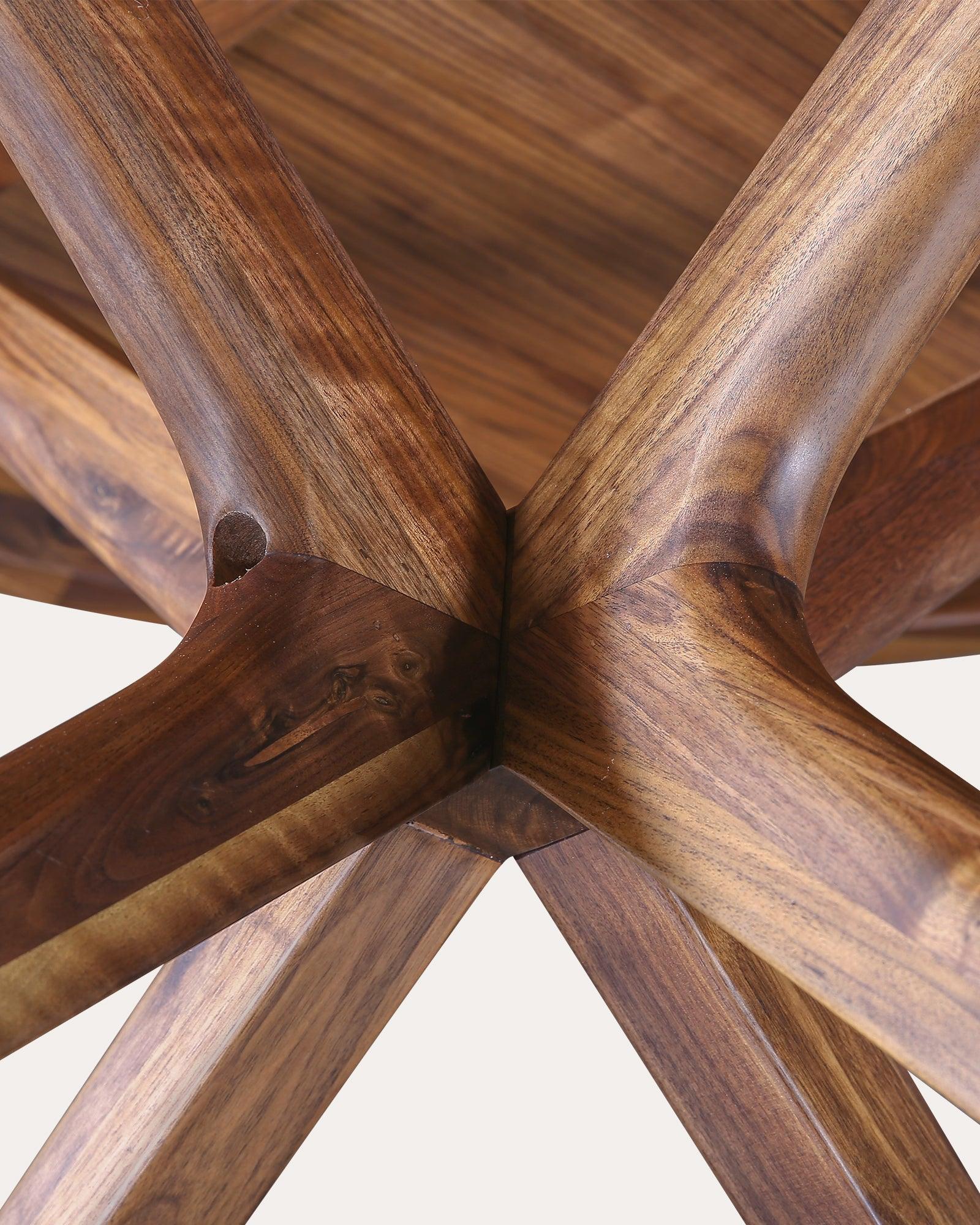 Walnut Round Dining Table - at KUMO HOME
