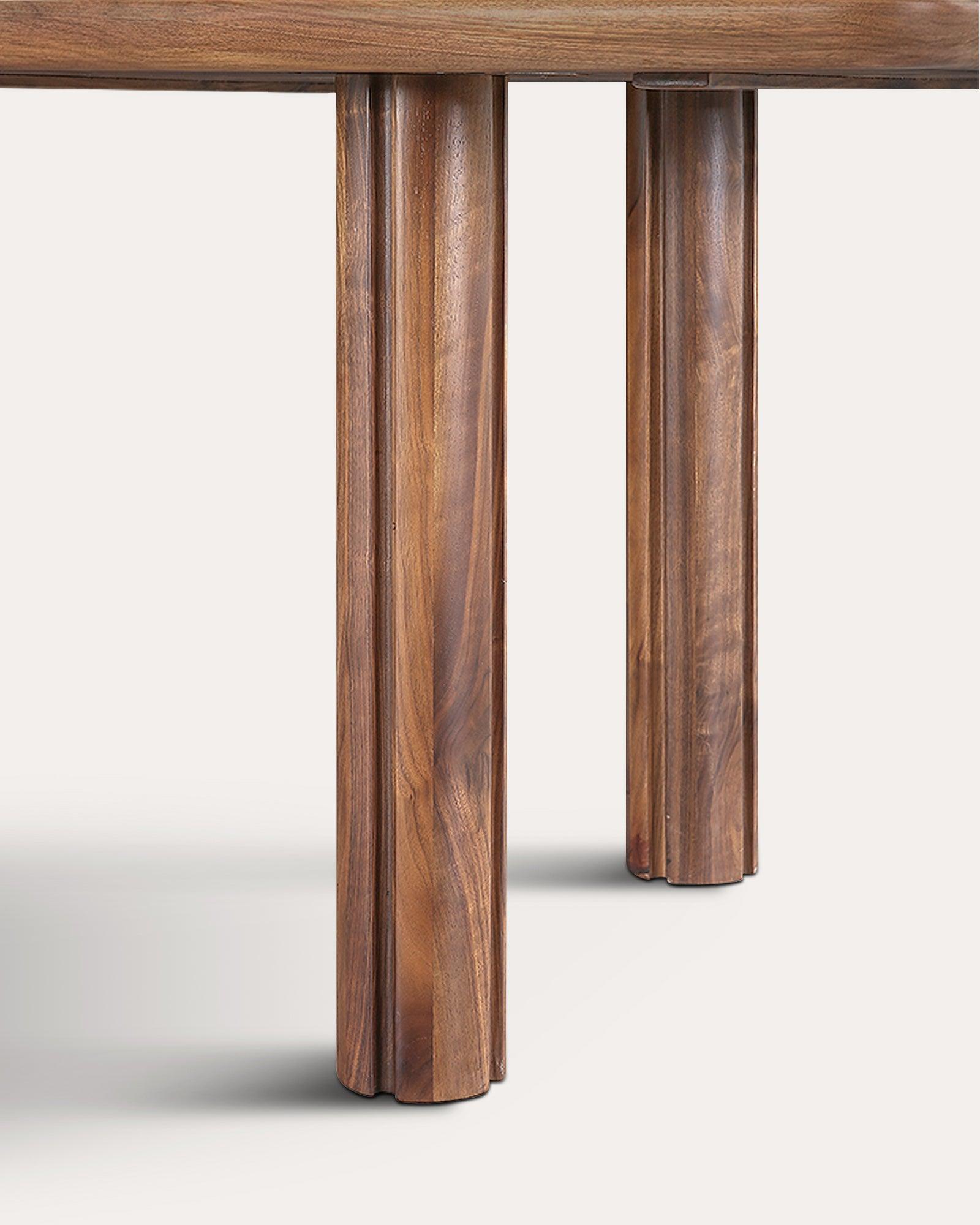 Branton Walnut Solid Wood Dining Table - at KUMO HOME