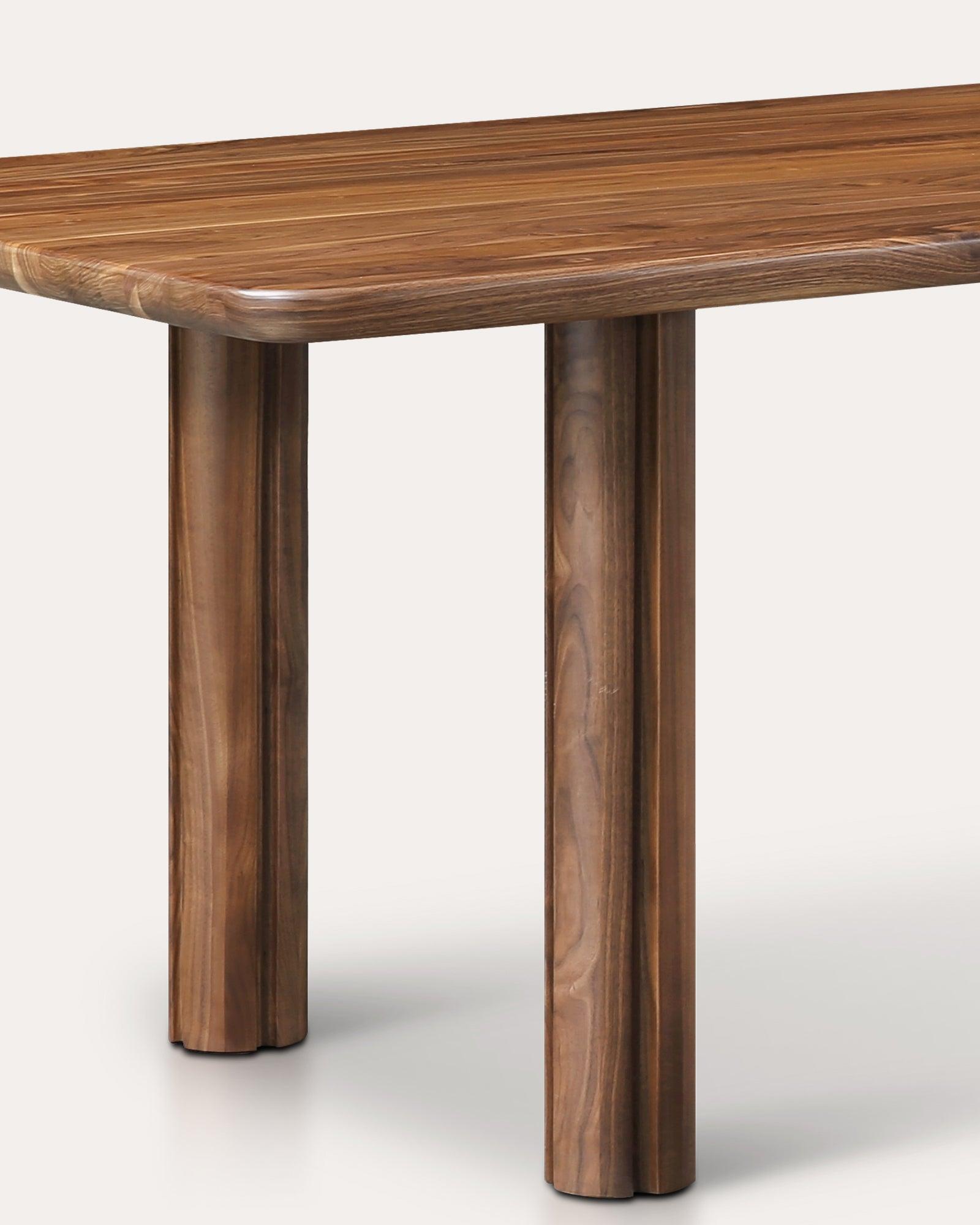 Branton Walnut Solid Wood Dining Table - at KUMO HOME