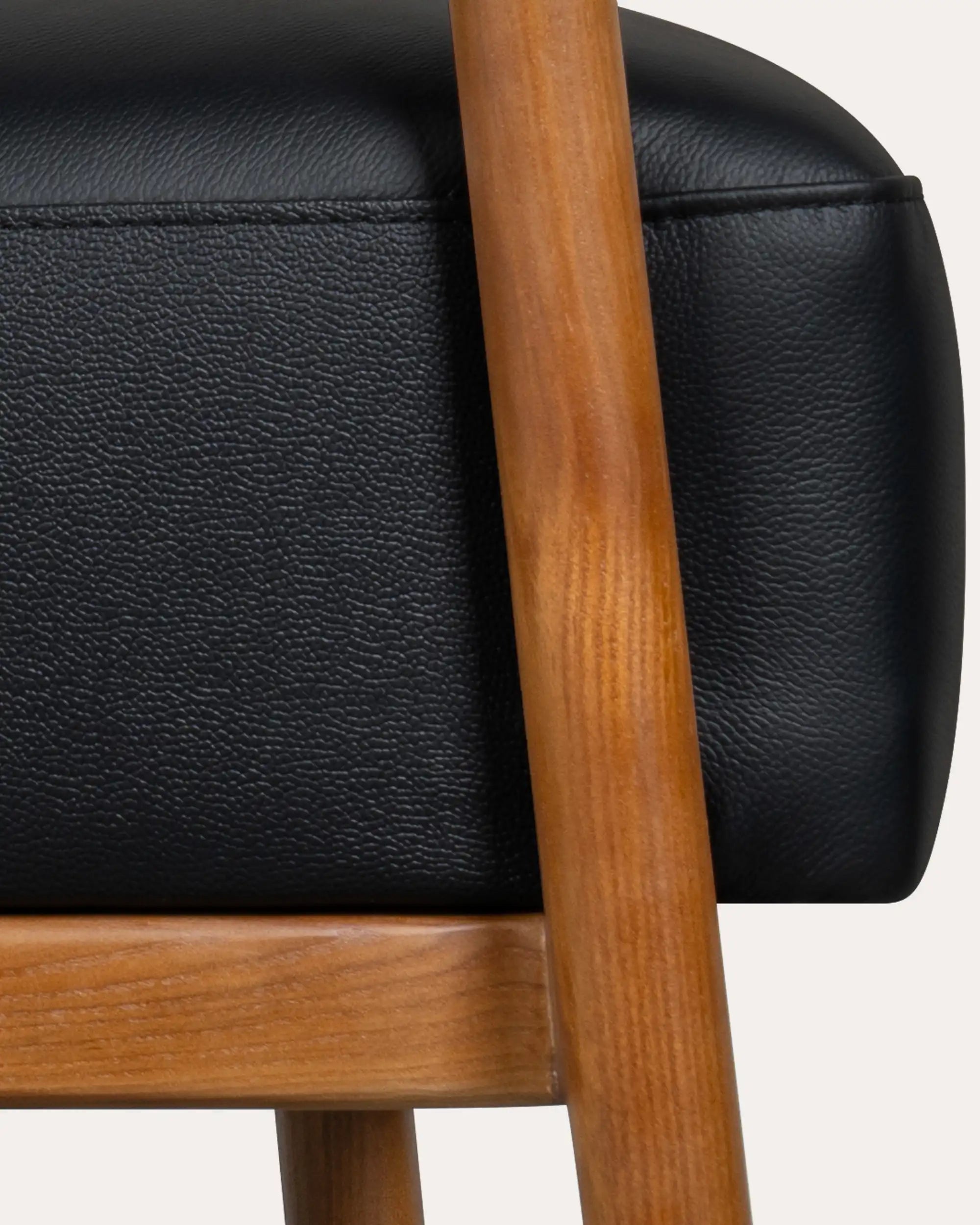 Arlo Walnut Leather Lounge Chair