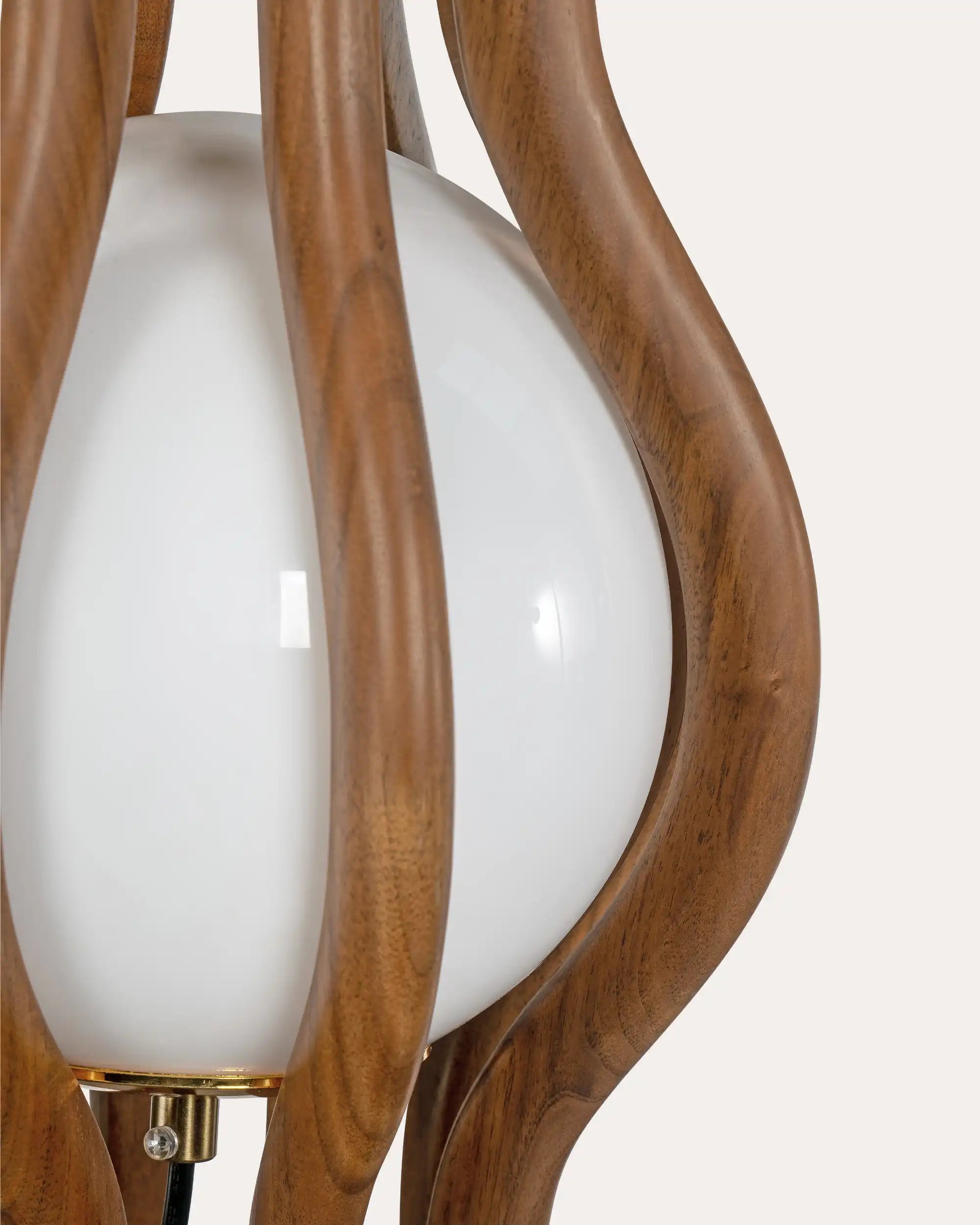 Lunar Walnut Lamp - at KUMO HOME DEAL