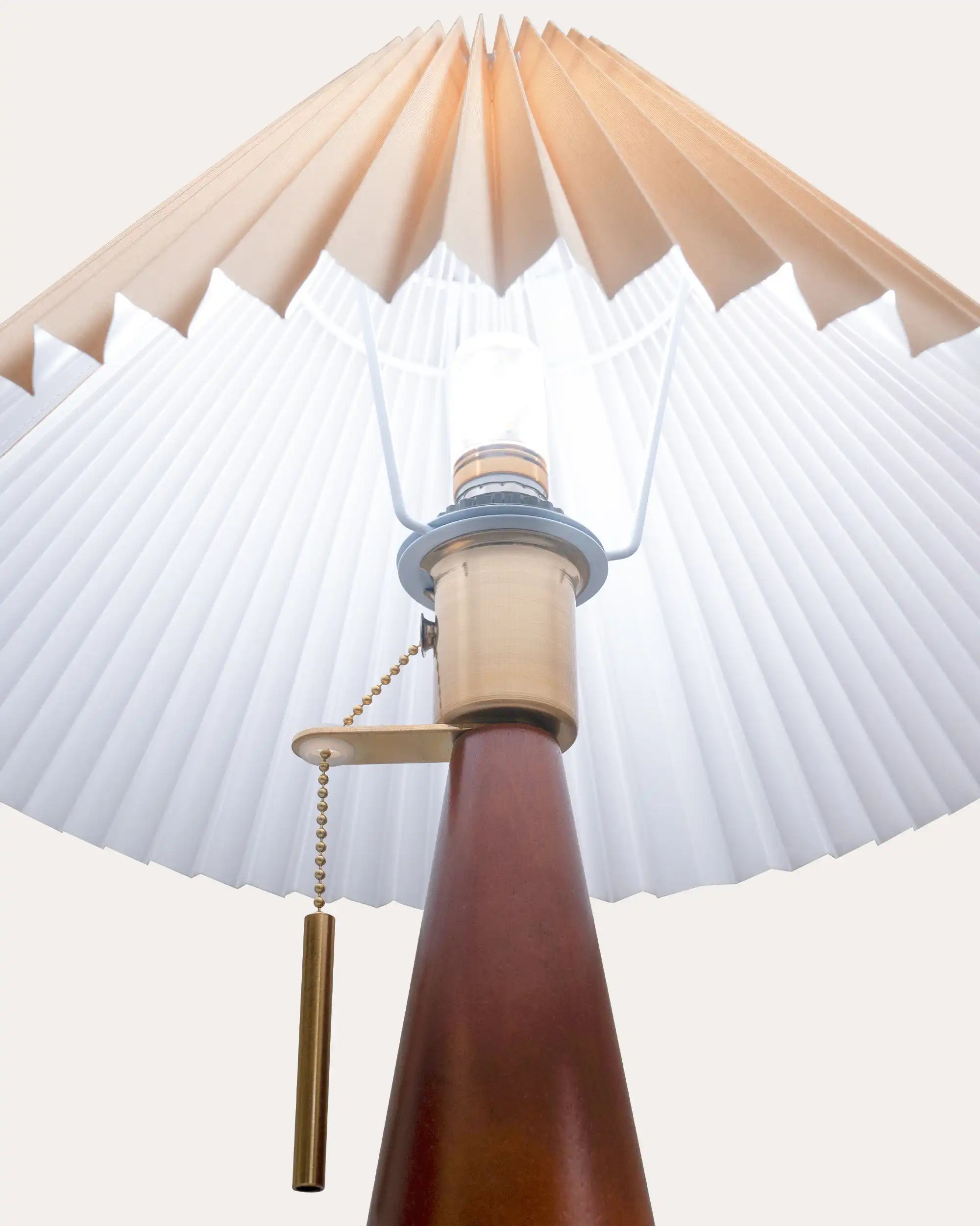 Aurelia Oak Pleat Table Lamp - at KUMO HOME