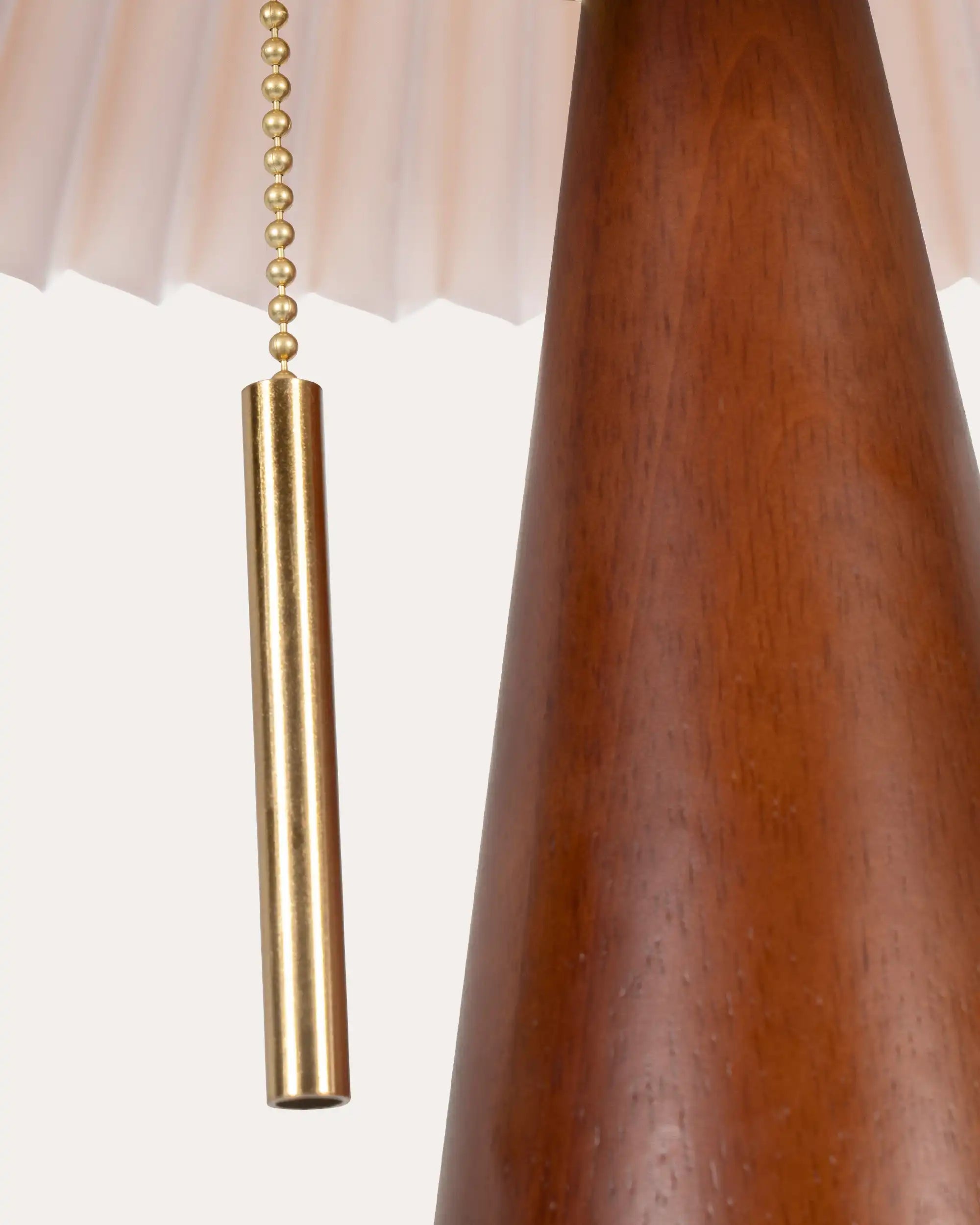 Aurelia Oak Pleat Table Lamp - at KUMO HOME