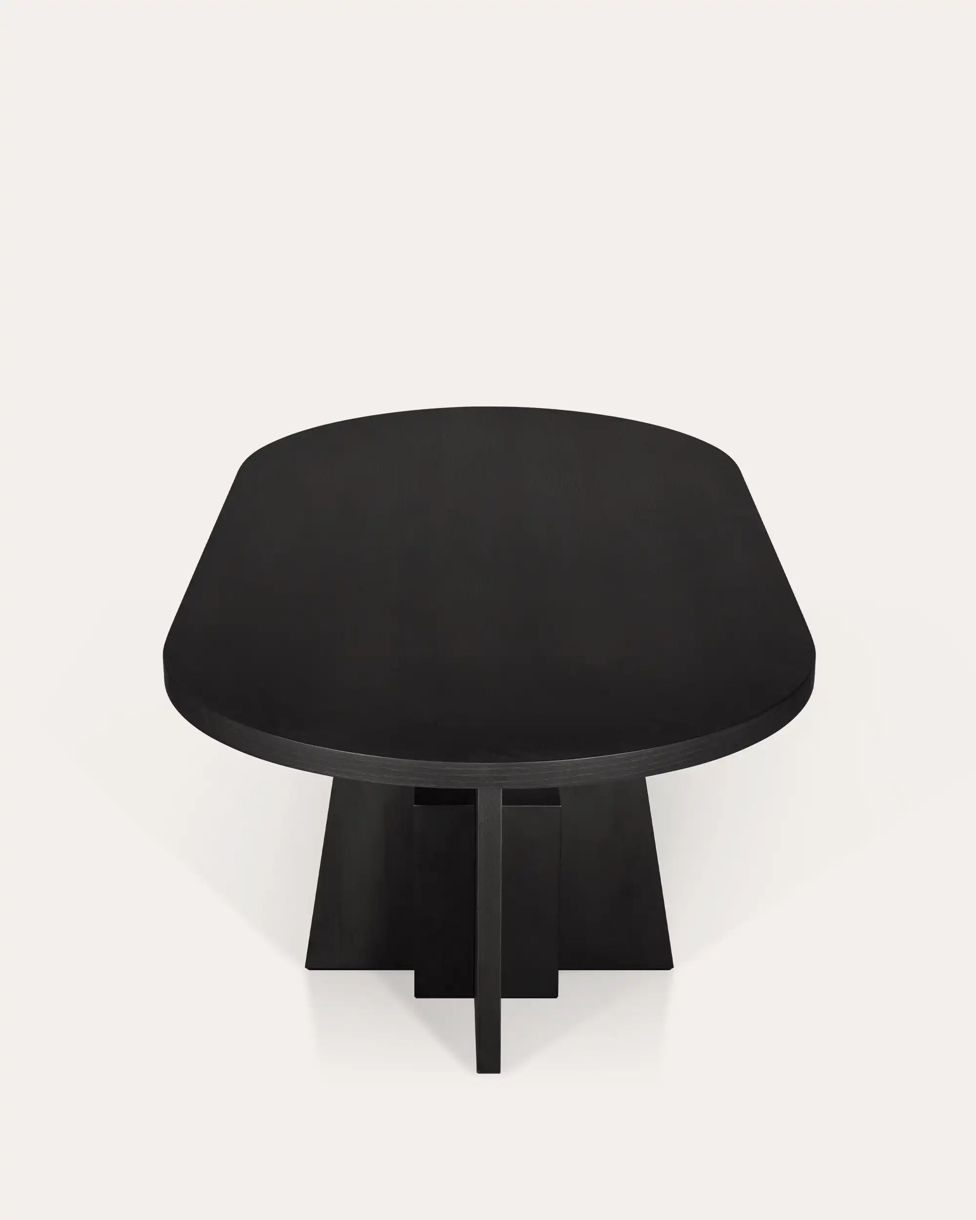 Hana Black Oval Dining Table - at KUMO HOME