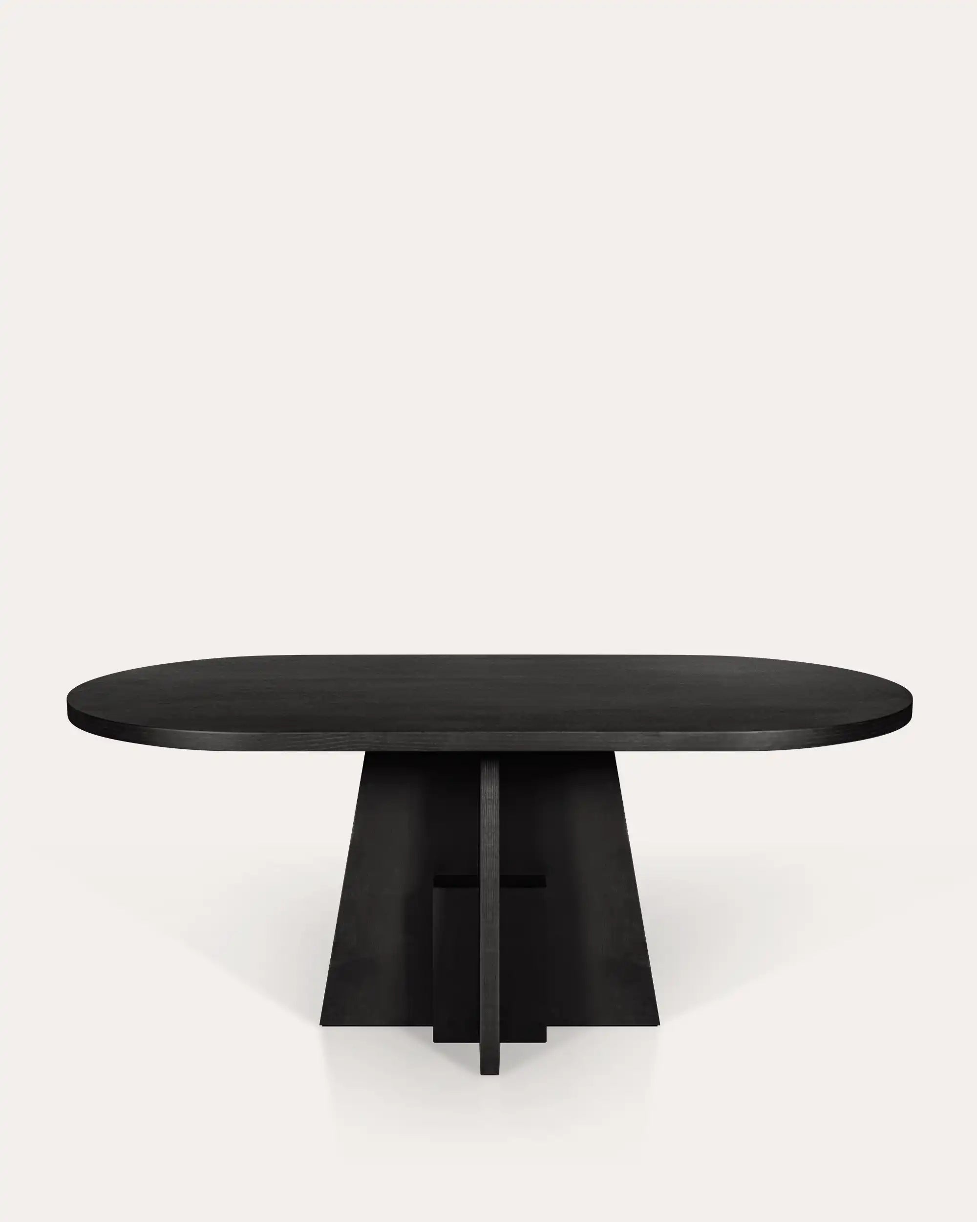 Hana Black Oval Dining Table - at KUMO HOME