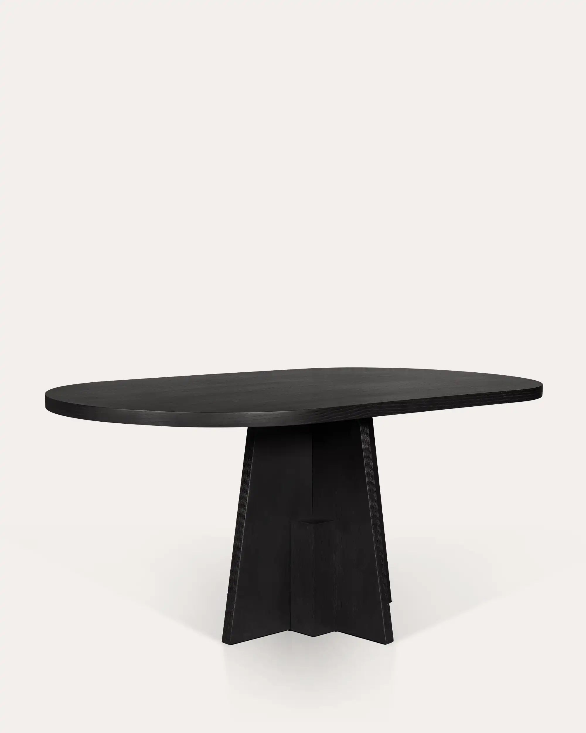 Hana Black Oval Dining Table - at KUMO HOME