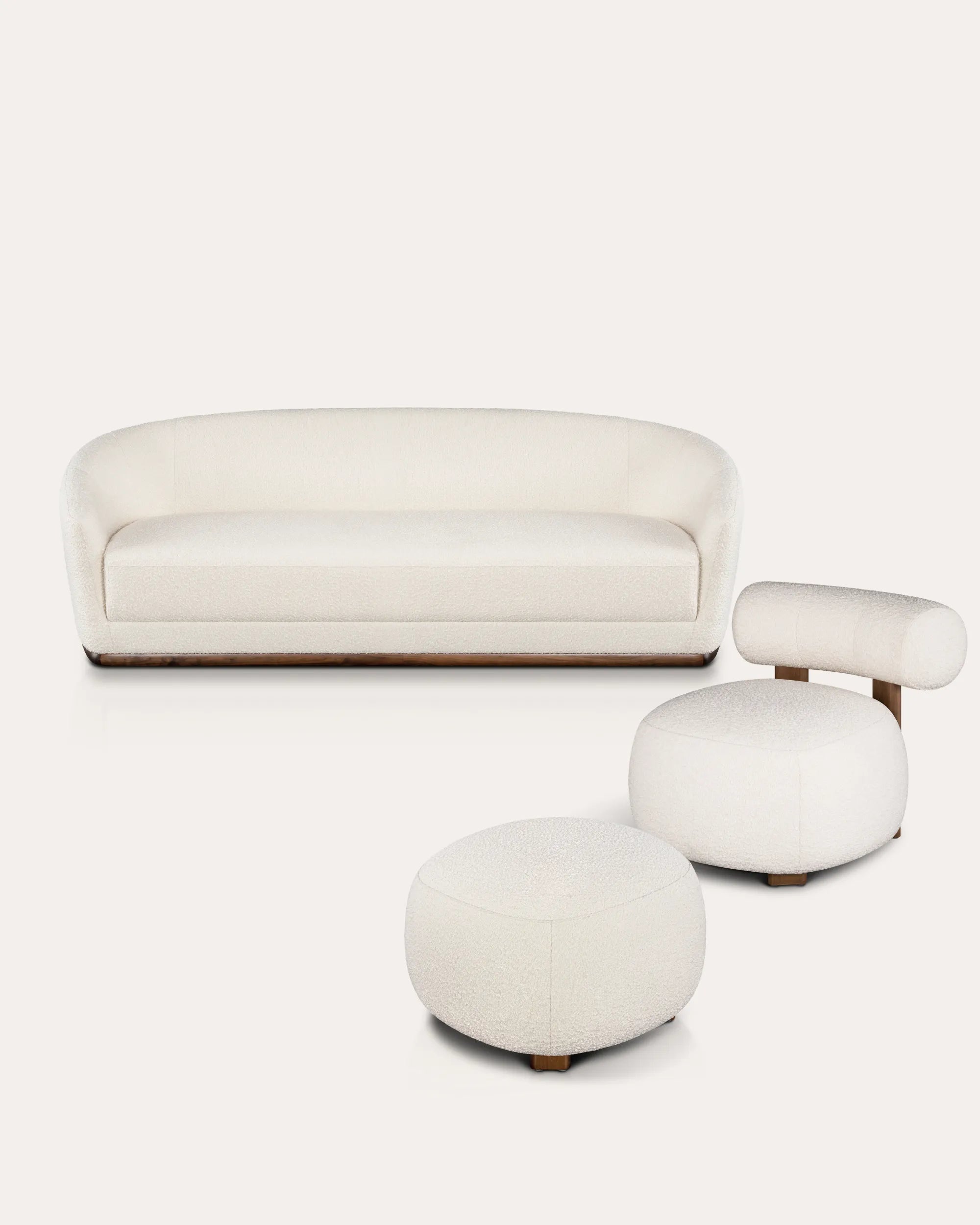 Cleo Sofa And Kumo Chair With Ottoman - at KUMO HOME