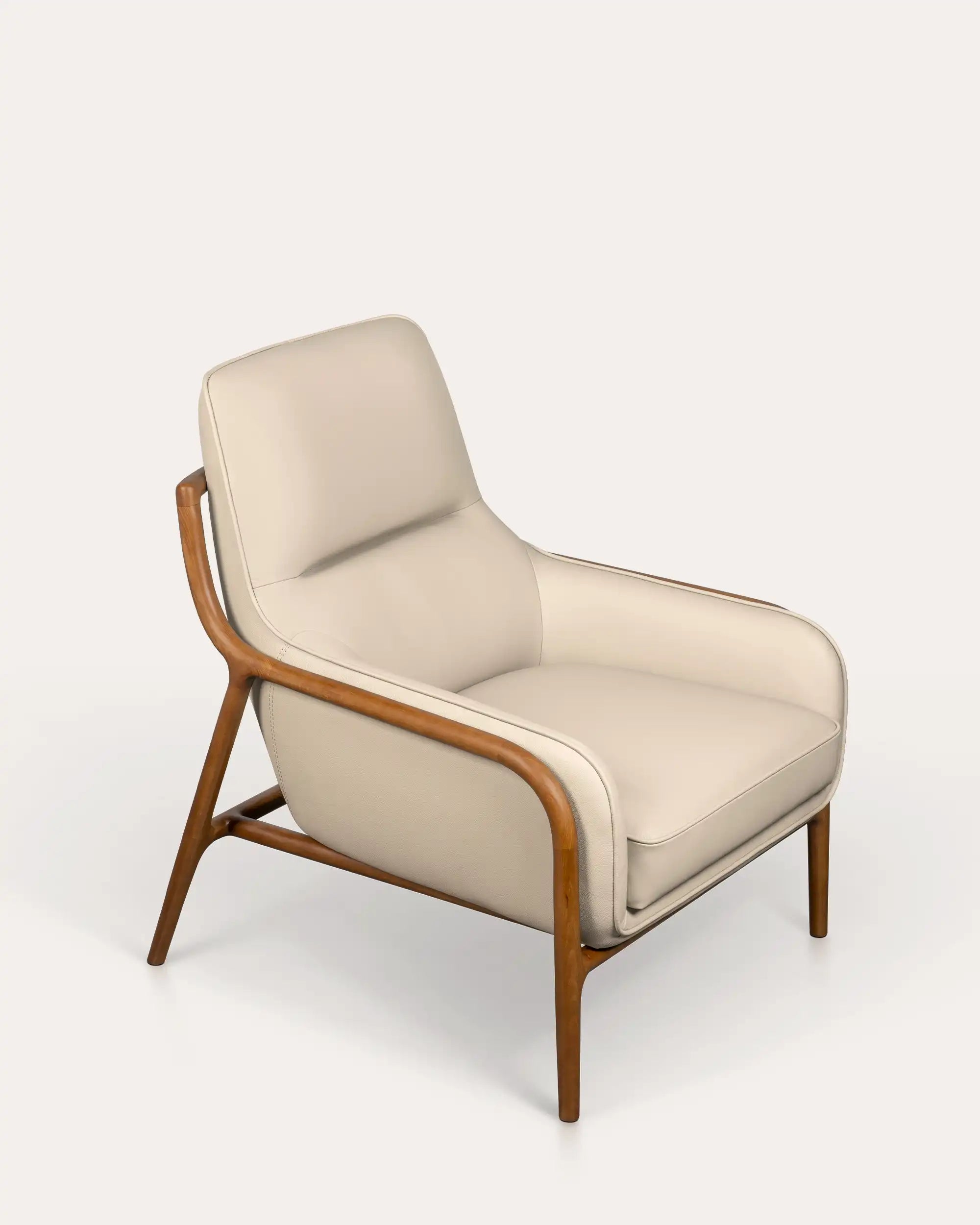 Windsor Creamy Leather Lounge Chair