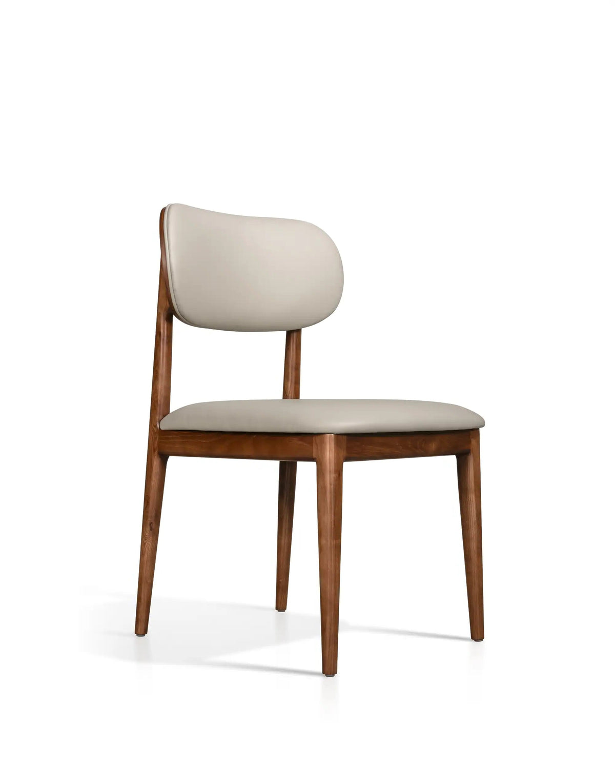 Curl Solid Ash Leather Dining Chair | | KUMO HOME