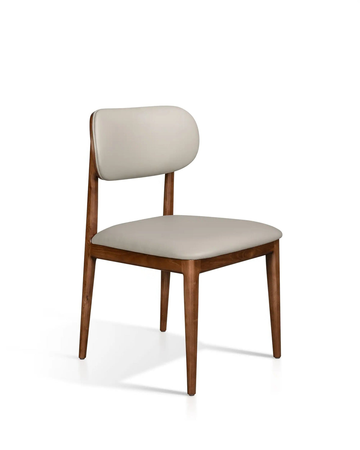 Curl Solid Ash Leather Dining Chair | | KUMO HOME