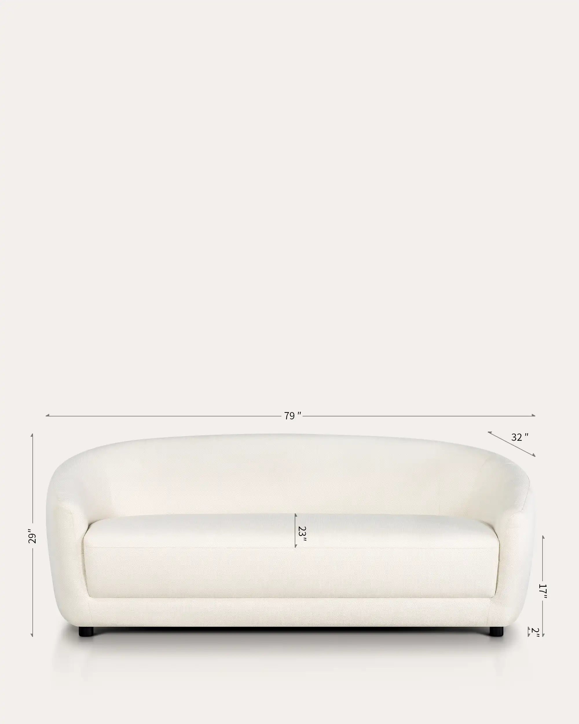 Curva Bouclé Sofa - at KUMO HOME