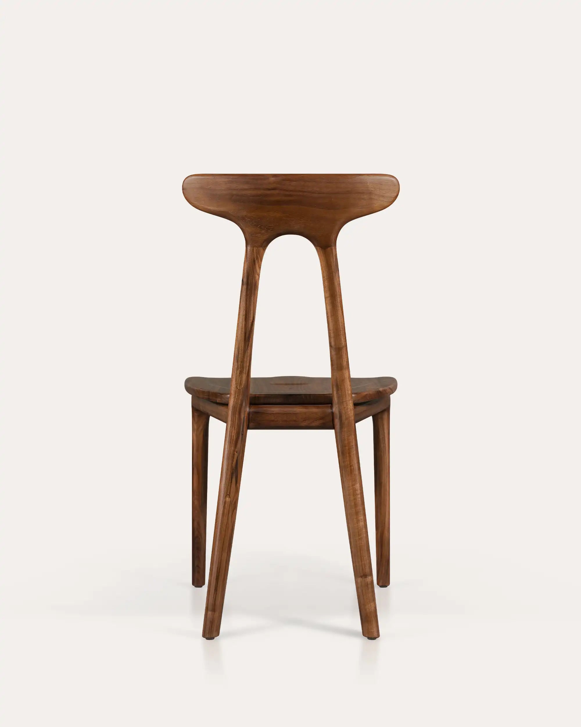 Franca Walnut T-Back Dining Chair - at KUMO HOME