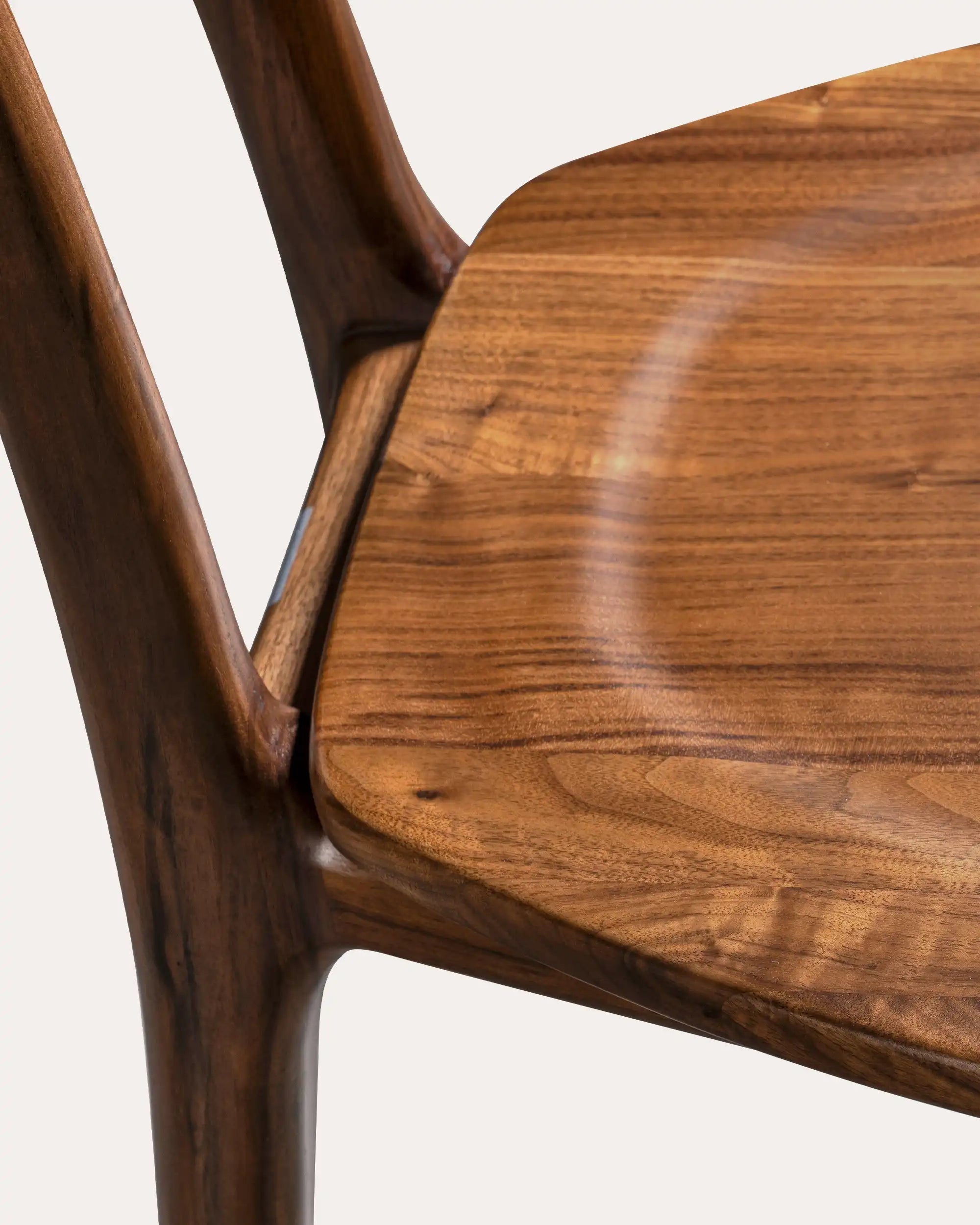 Franca Walnut T-Back Dining Chair - at KUMO HOME