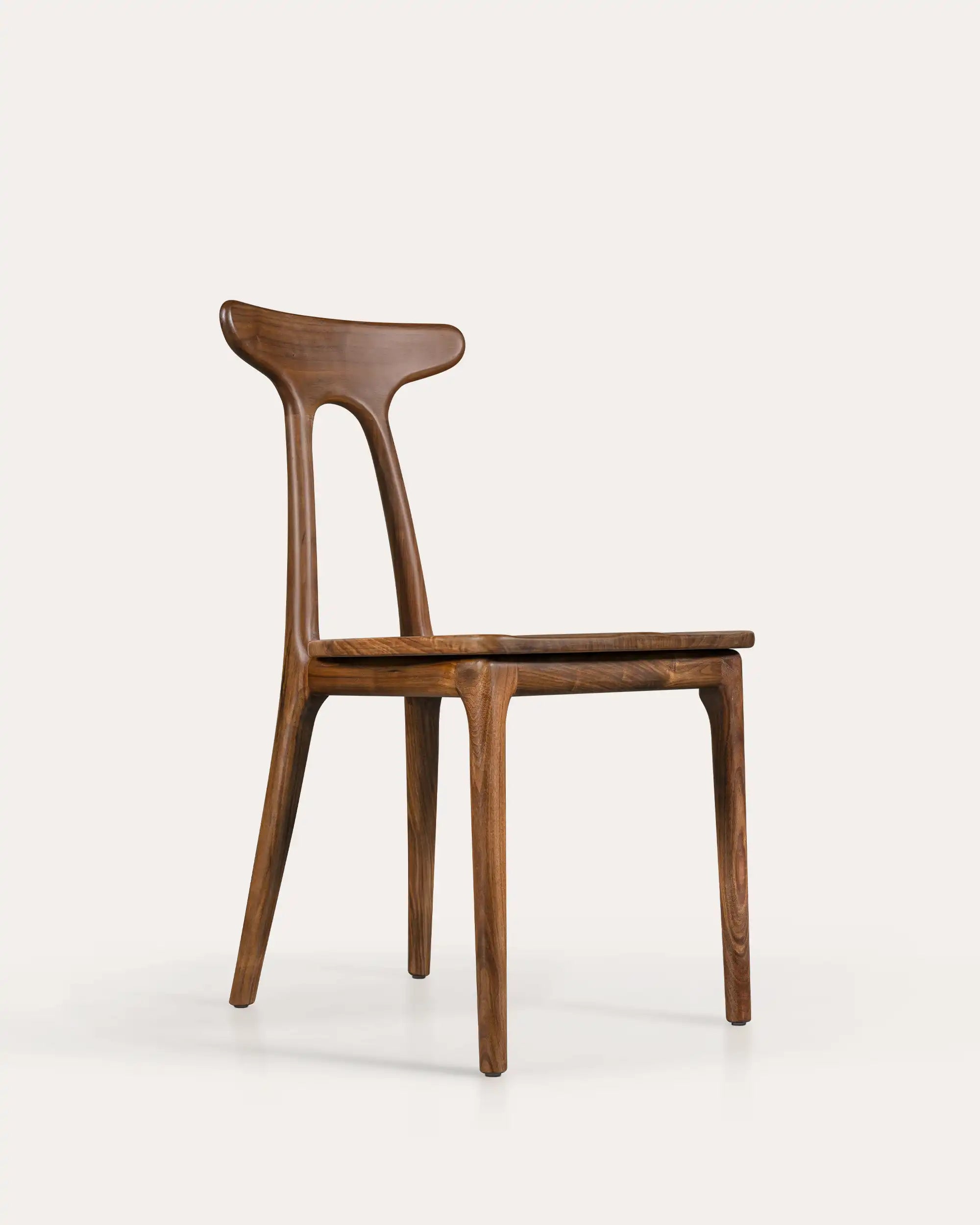 Franca Walnut T-Back Dining Chair - at KUMO HOME