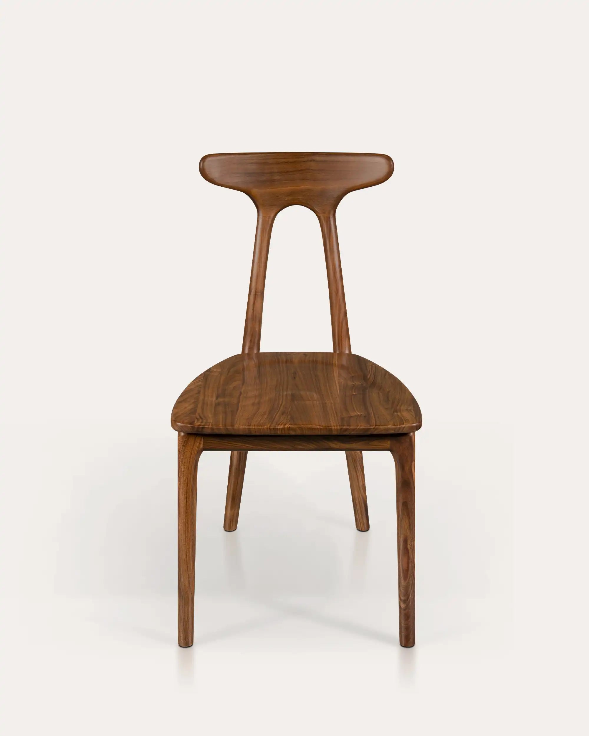 Franca Walnut T-Back Dining Chair - at KUMO HOME