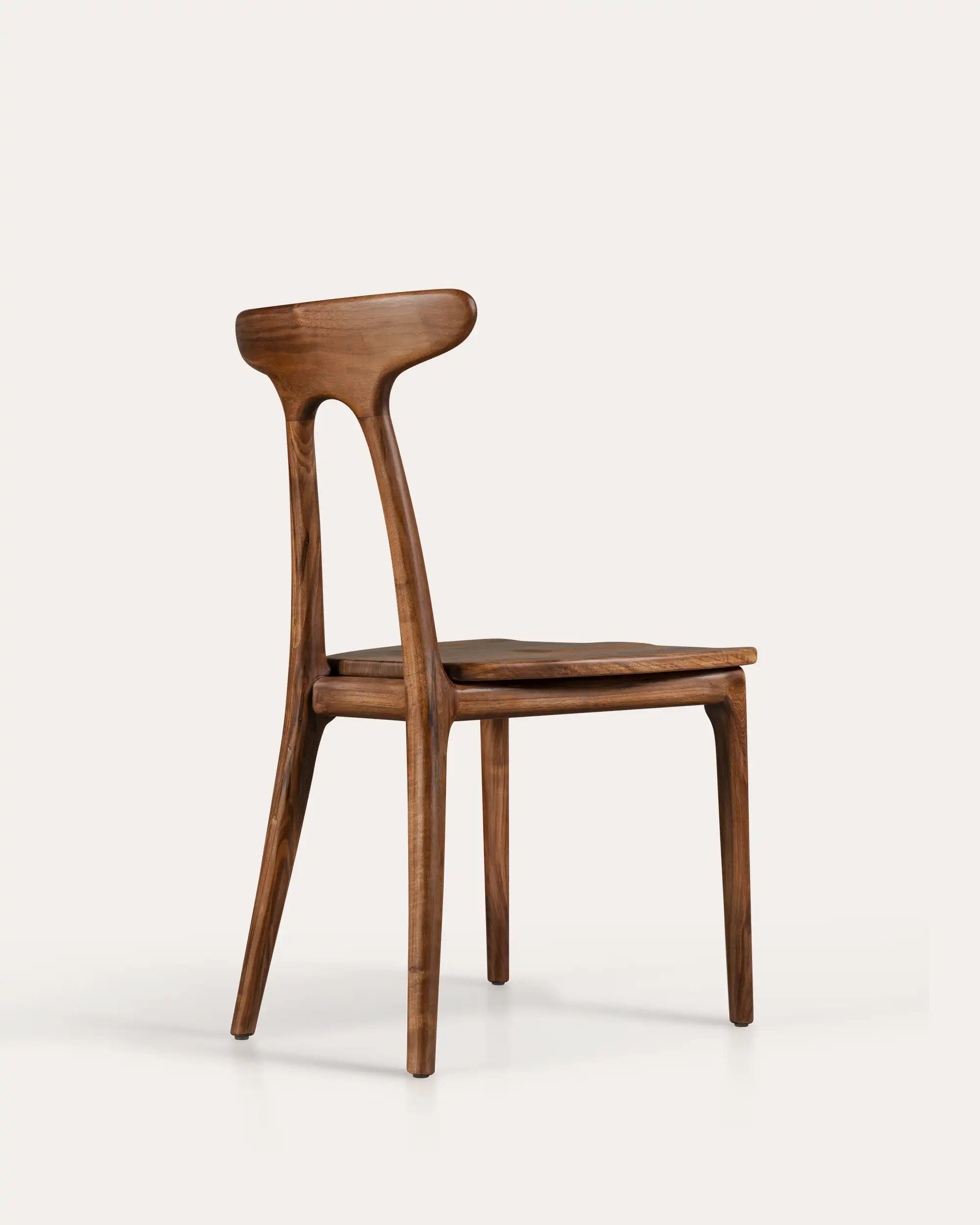 Franca Walnut T-Back Dining Chair - at KUMO HOME