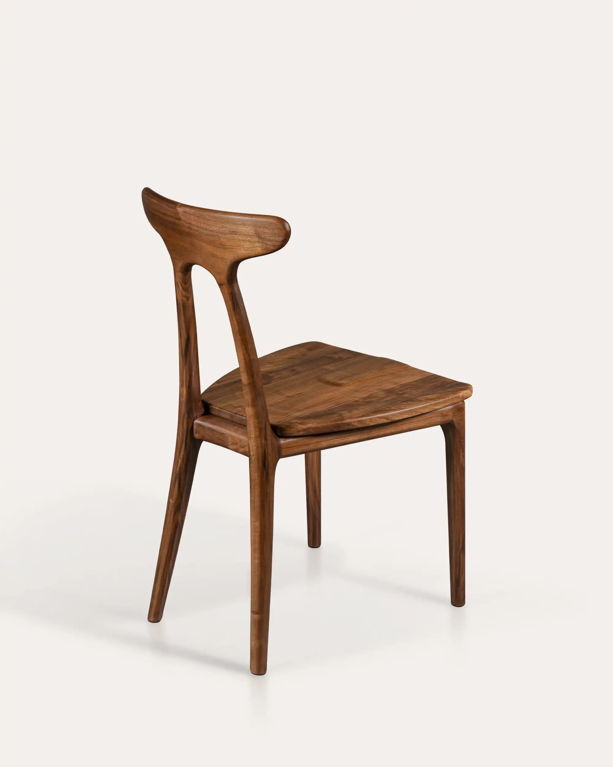 Franca Walnut T-Back Dining Chair - at KUMO HOME