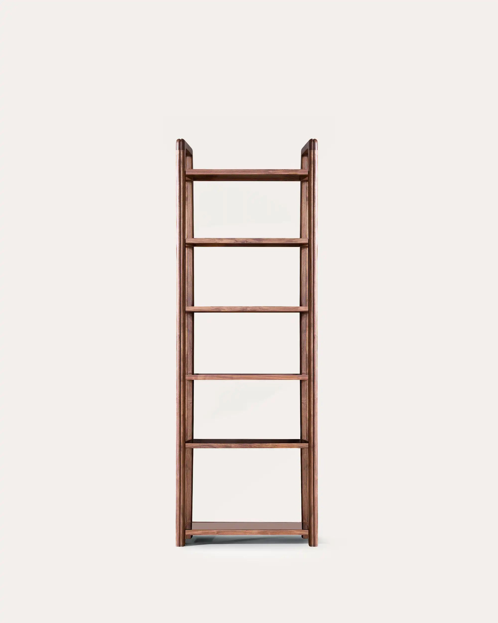 Kumo Heritage Walnut Solid Wood Glass Bookcase | | KUMO HOME