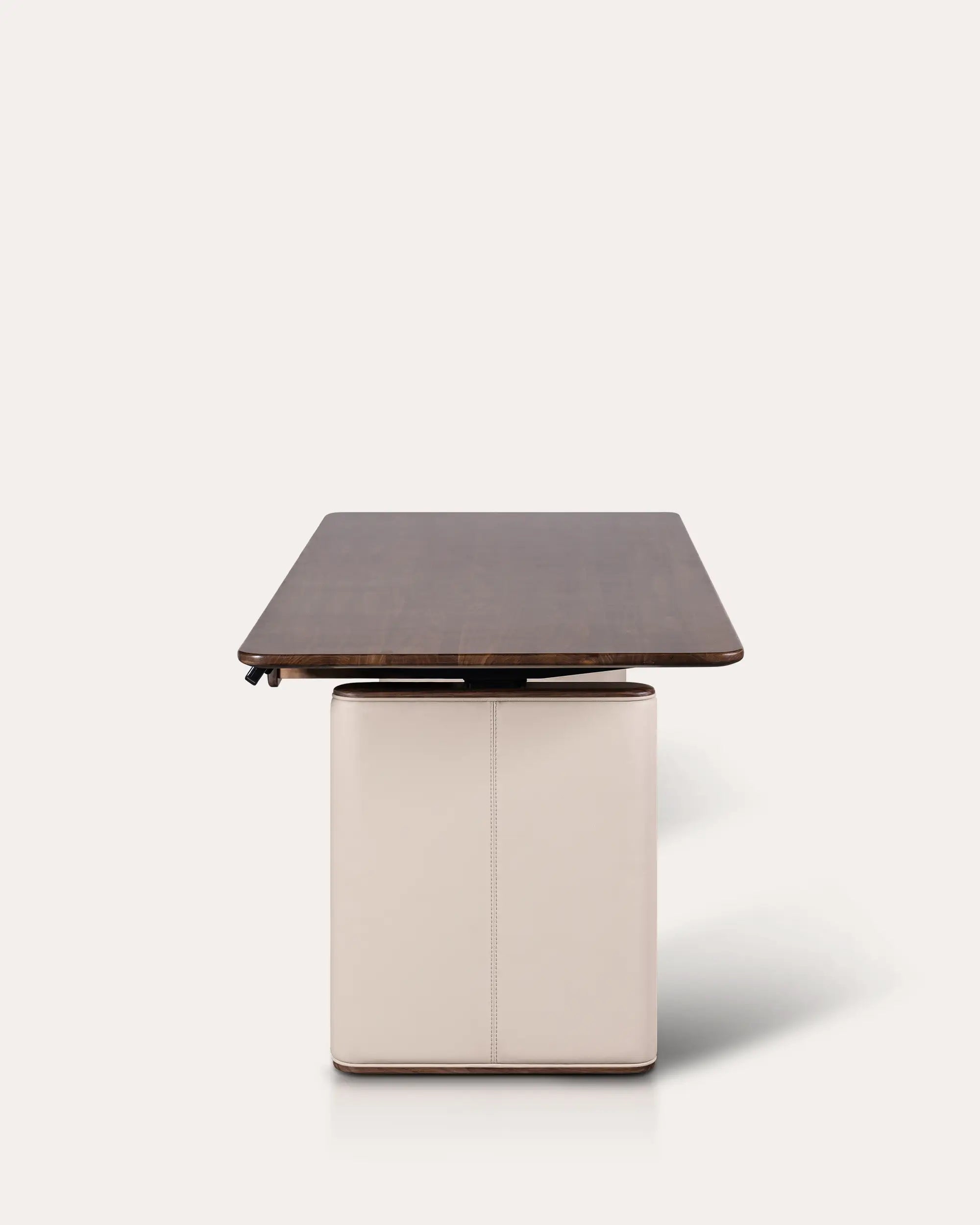 Lofte Mid-century Modern Electric Adjustable Walnut Desk - at KUMO HOME