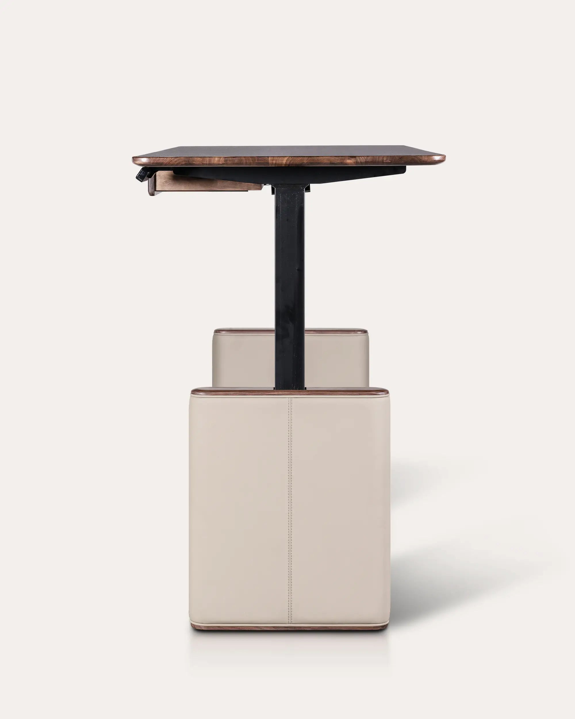 Lofte Mid-century Modern Electric Adjustable Walnut Desk - at KUMO HOME