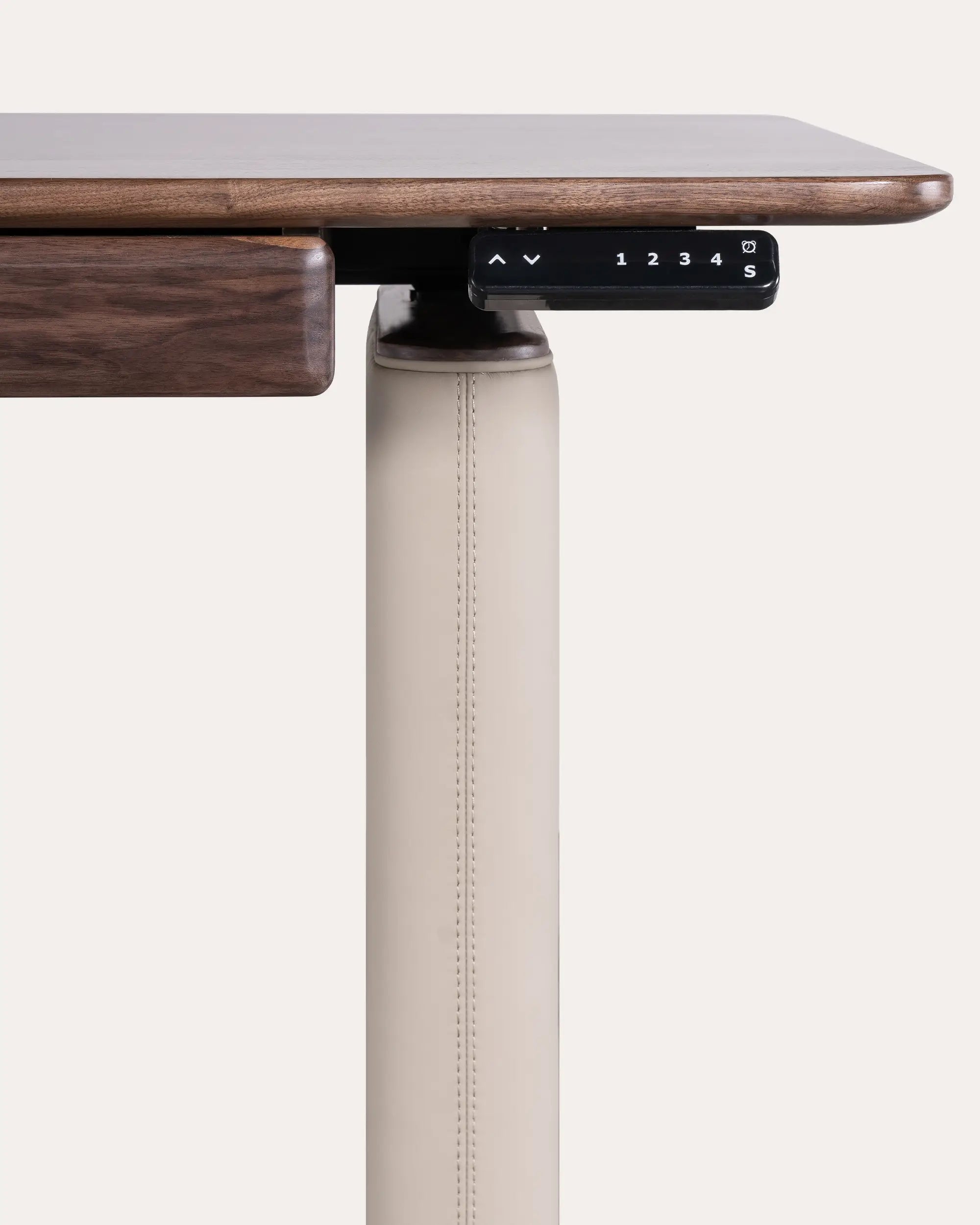 Lofte Mid-century Modern Electric Adjustable Walnut Desk - at KUMO HOME
