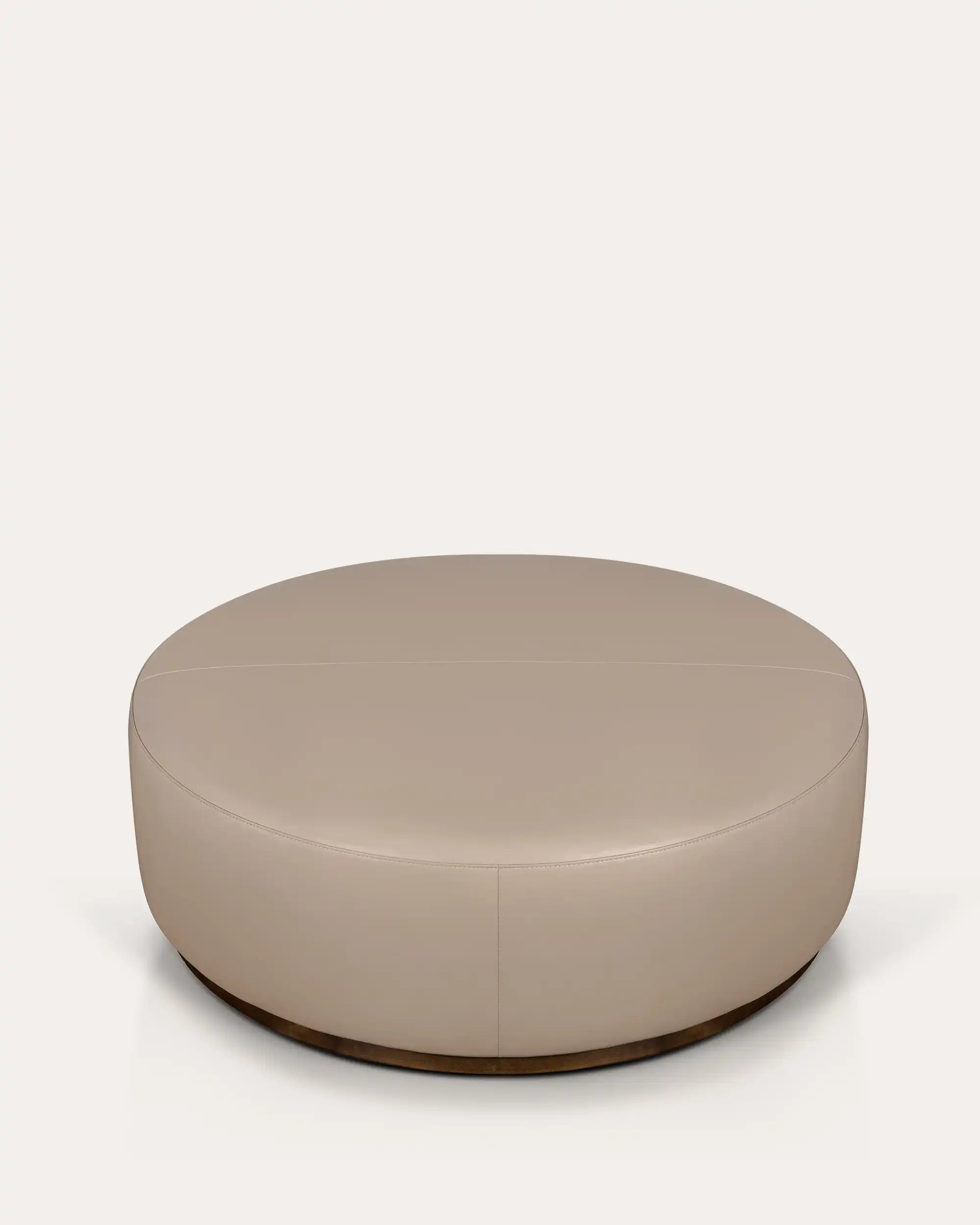 Luna Walnut Leather Ottoman