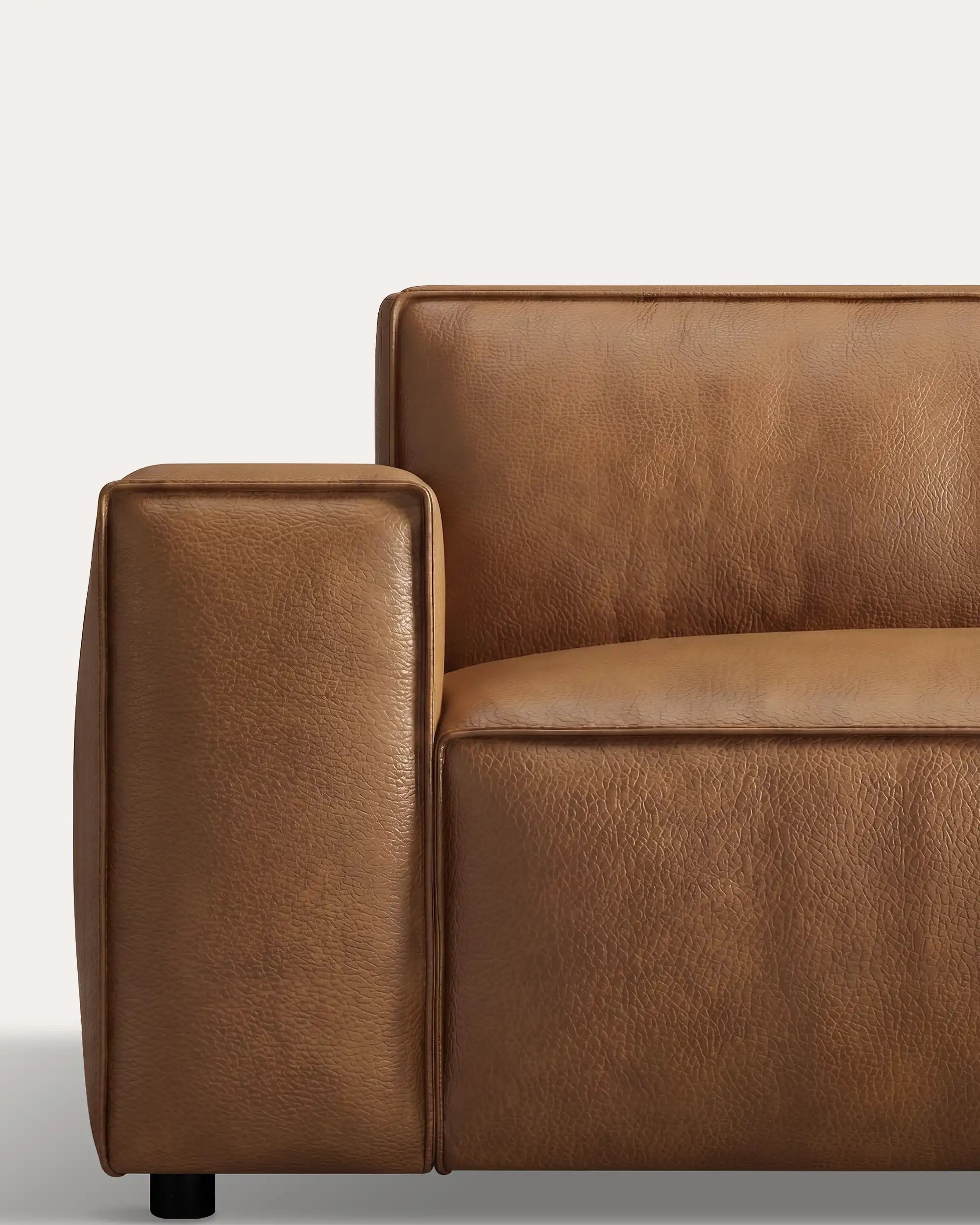 Verona Modular Walnut Leather Sofa - L-shaped | | KUMO HOME