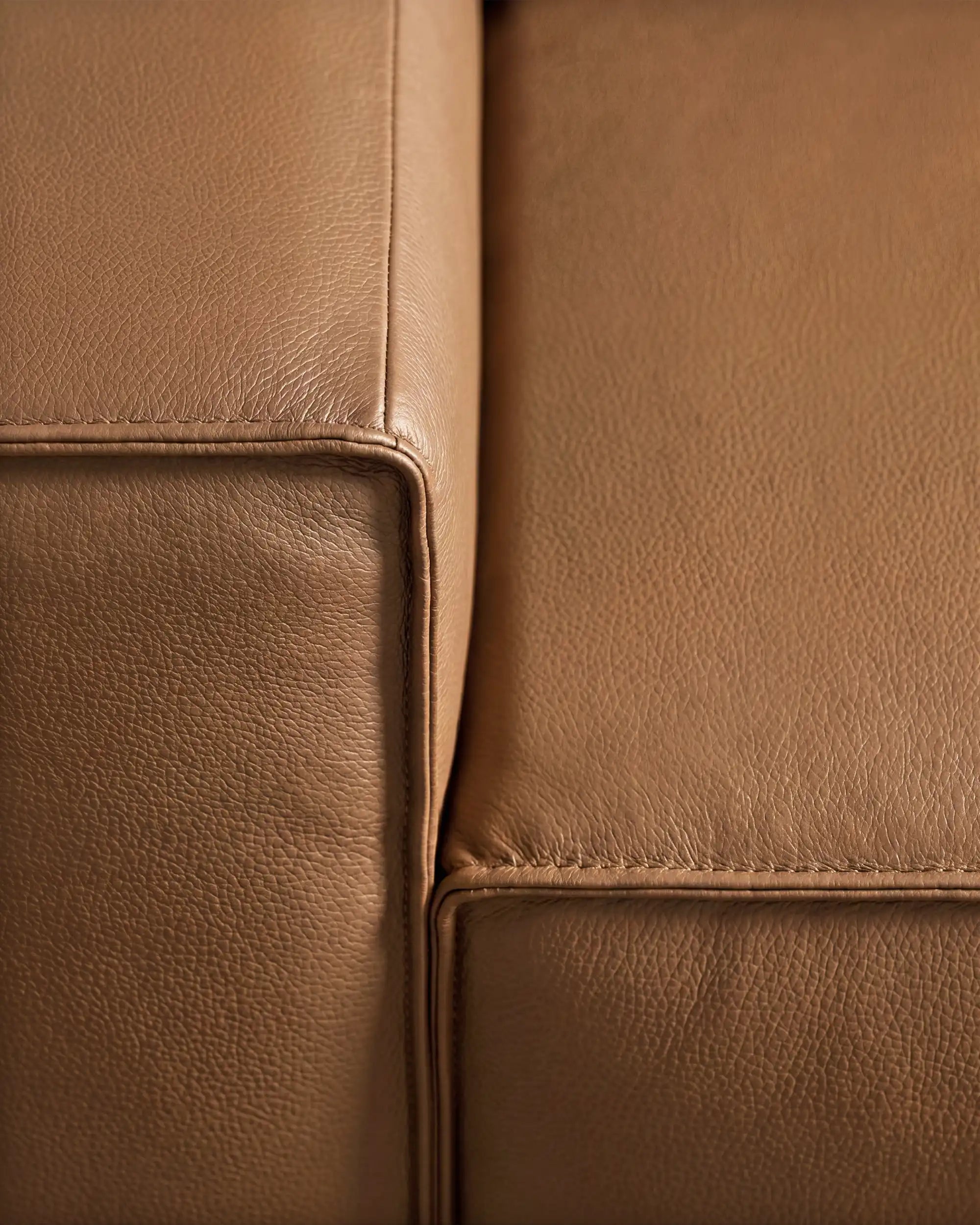 Verona Modular Walnut Leather Sofa - L-shaped | | KUMO HOME