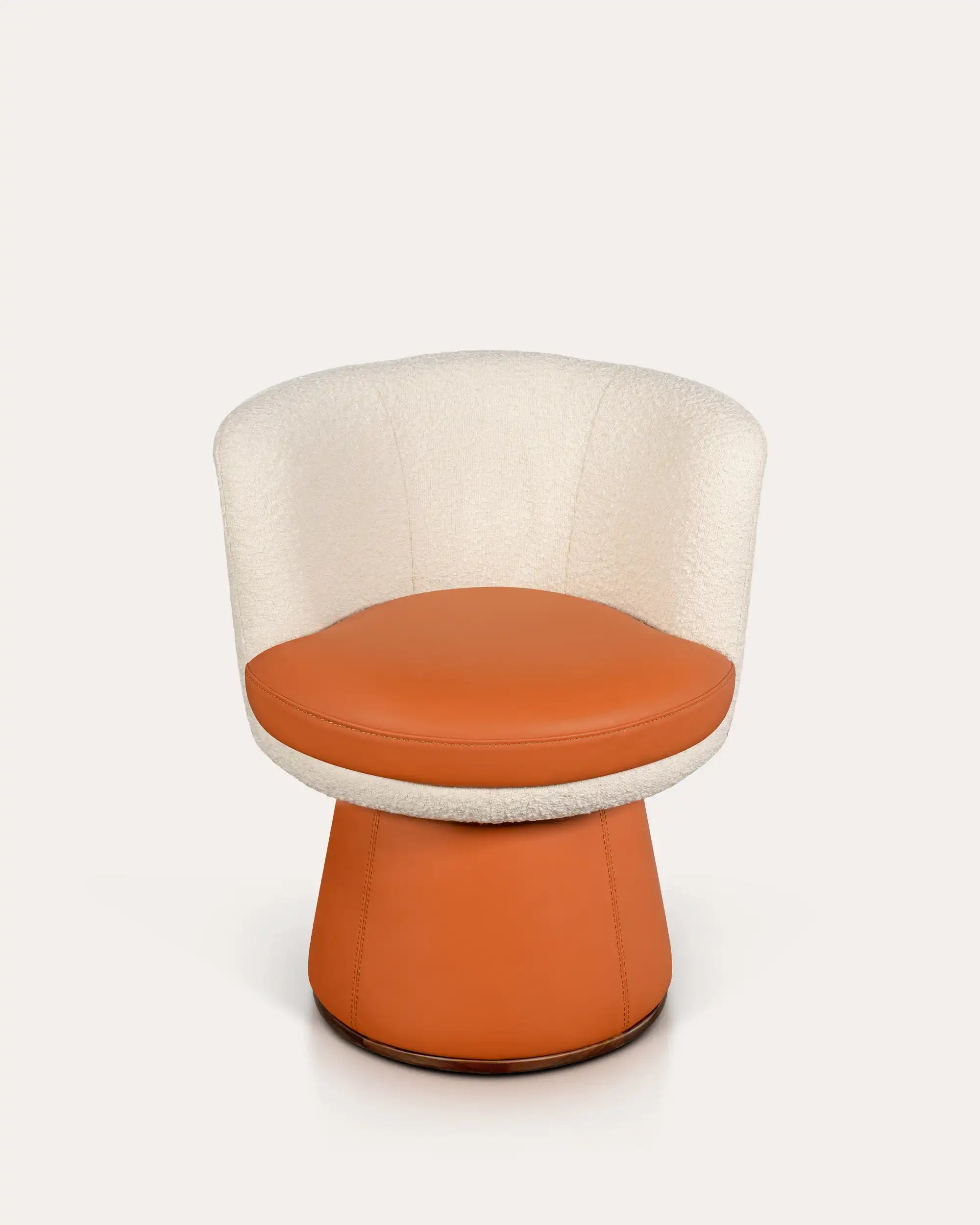 Palms Walnut Swivel Chair - at KUMO HOME