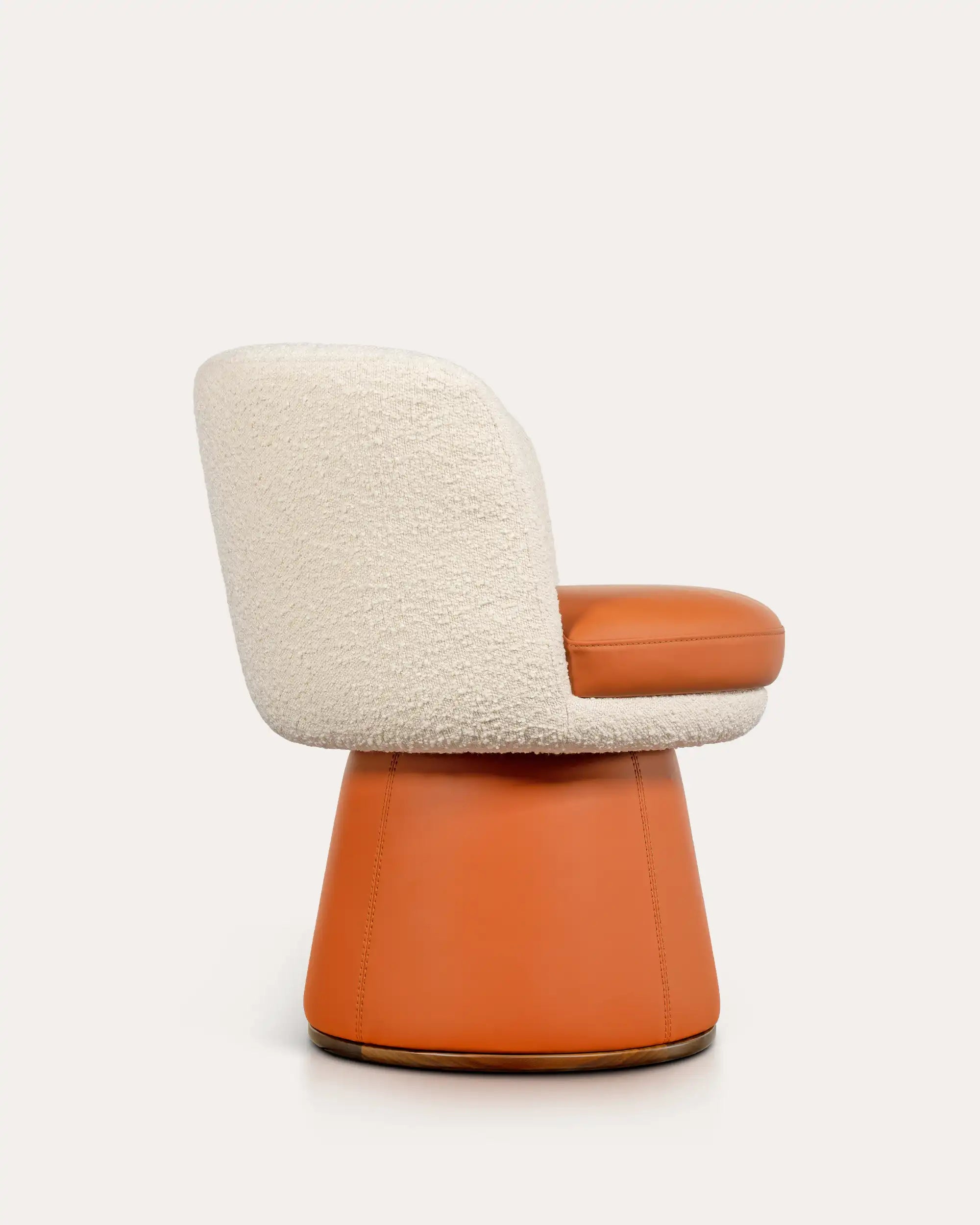Palms Walnut Swivel Chair - at KUMO HOME