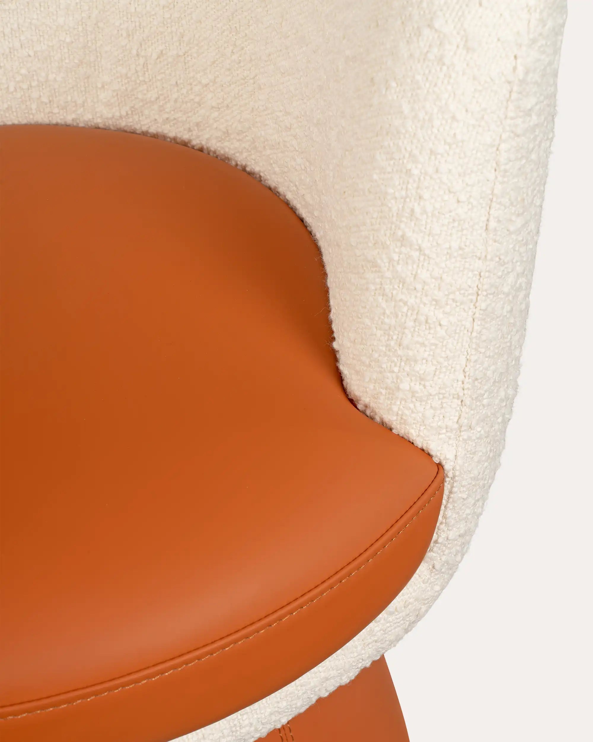 Palms Walnut Swivel Chair - at KUMO HOME