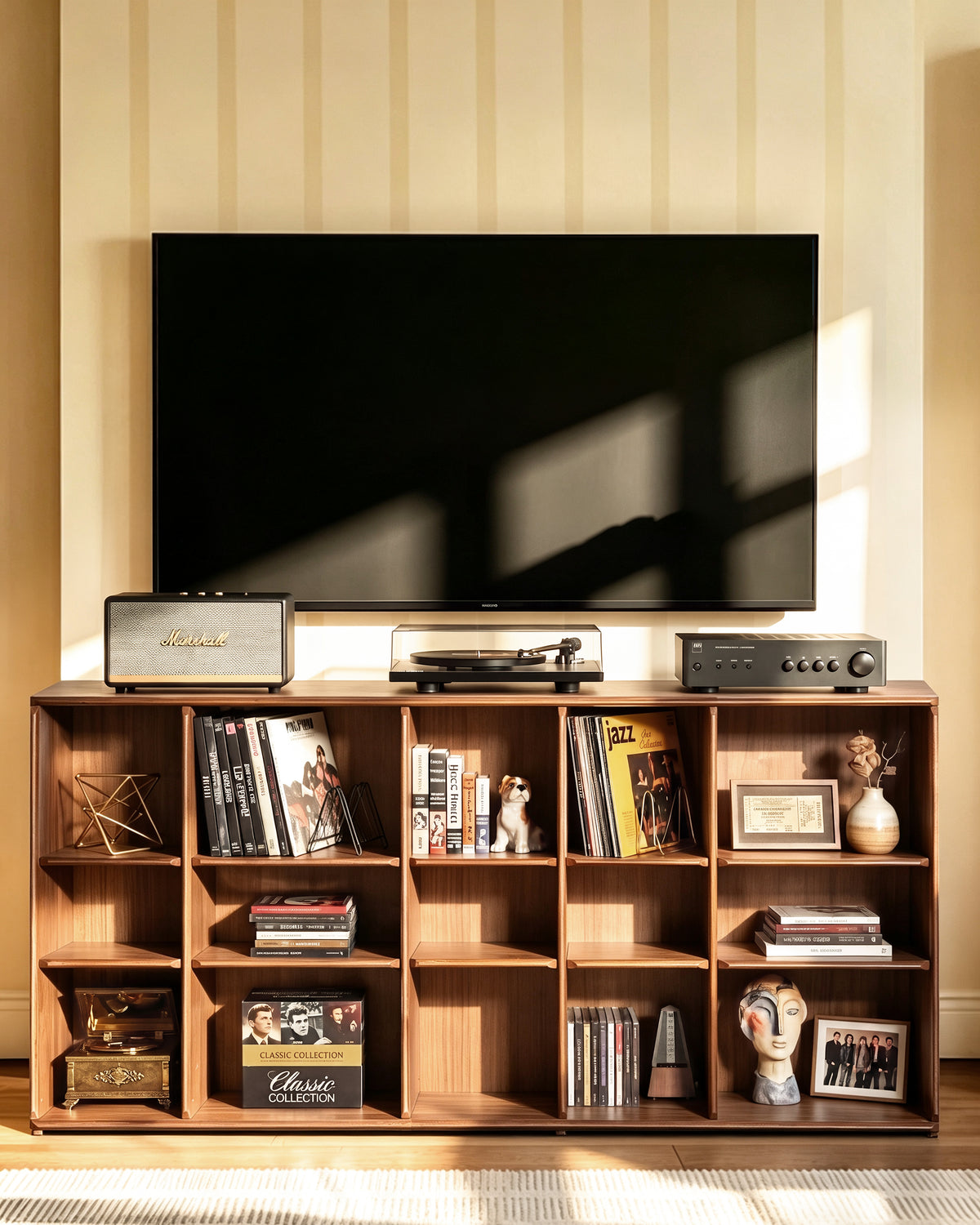 Plato Solid Wood Bookcase | Plato TV Console Cabinet
