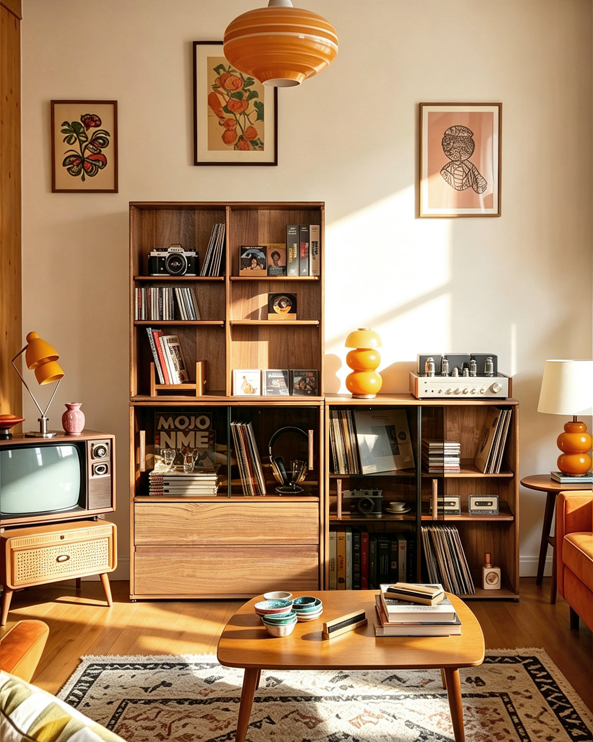 Soho Walnut Bookcase Combination | Modular Design
