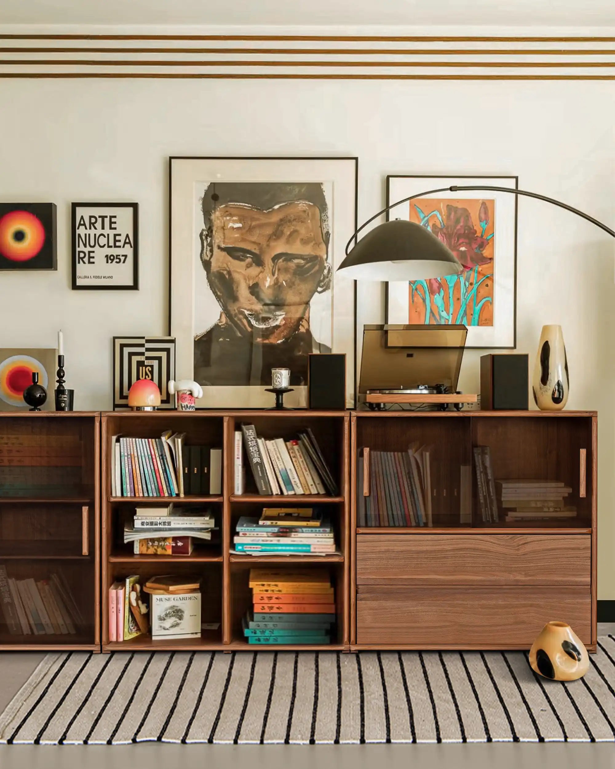 Soho Walnut Storage Cabinet | Modular Design - Drawer cabinet - at KUMO HOME