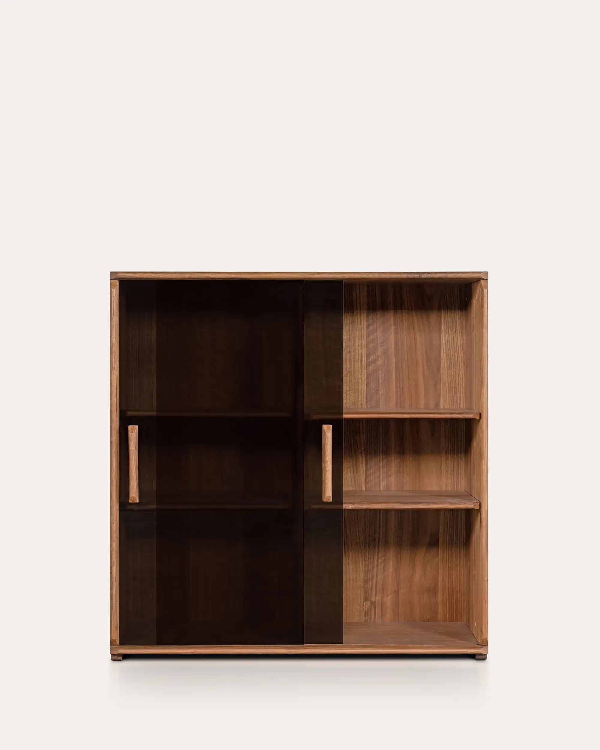 Soho Walnut Storage Cabinet | Modular Design - Flip Door Cabinet - at KUMO HOME