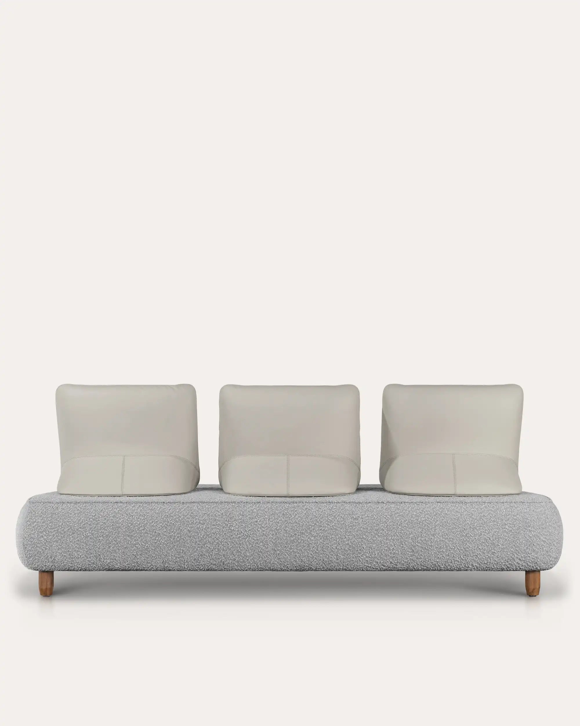 Tilda Boucle Modular Sofa - Grey - at KUMO HOME