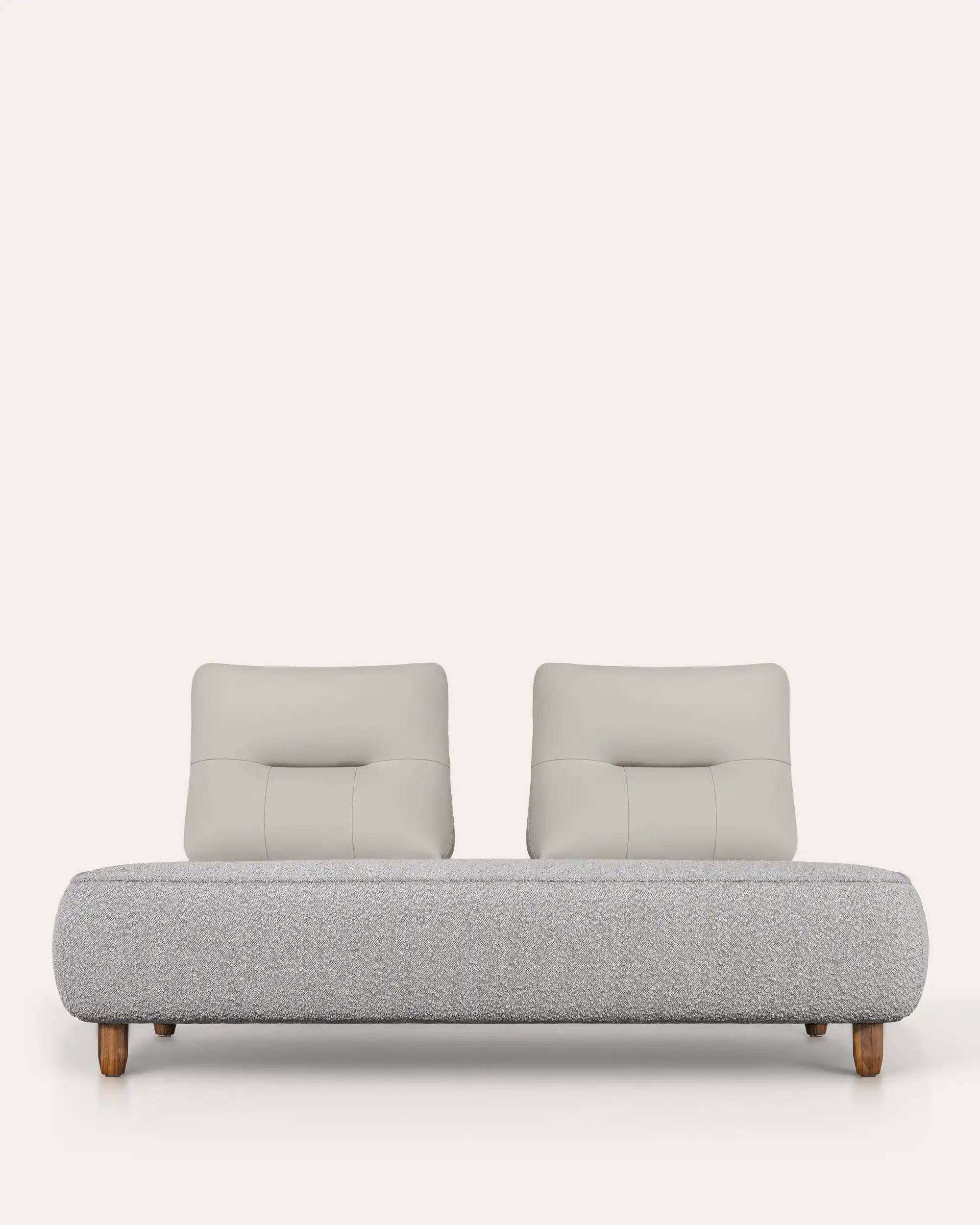 Tilda Boucle Modular Sofa - Grey - at KUMO HOME