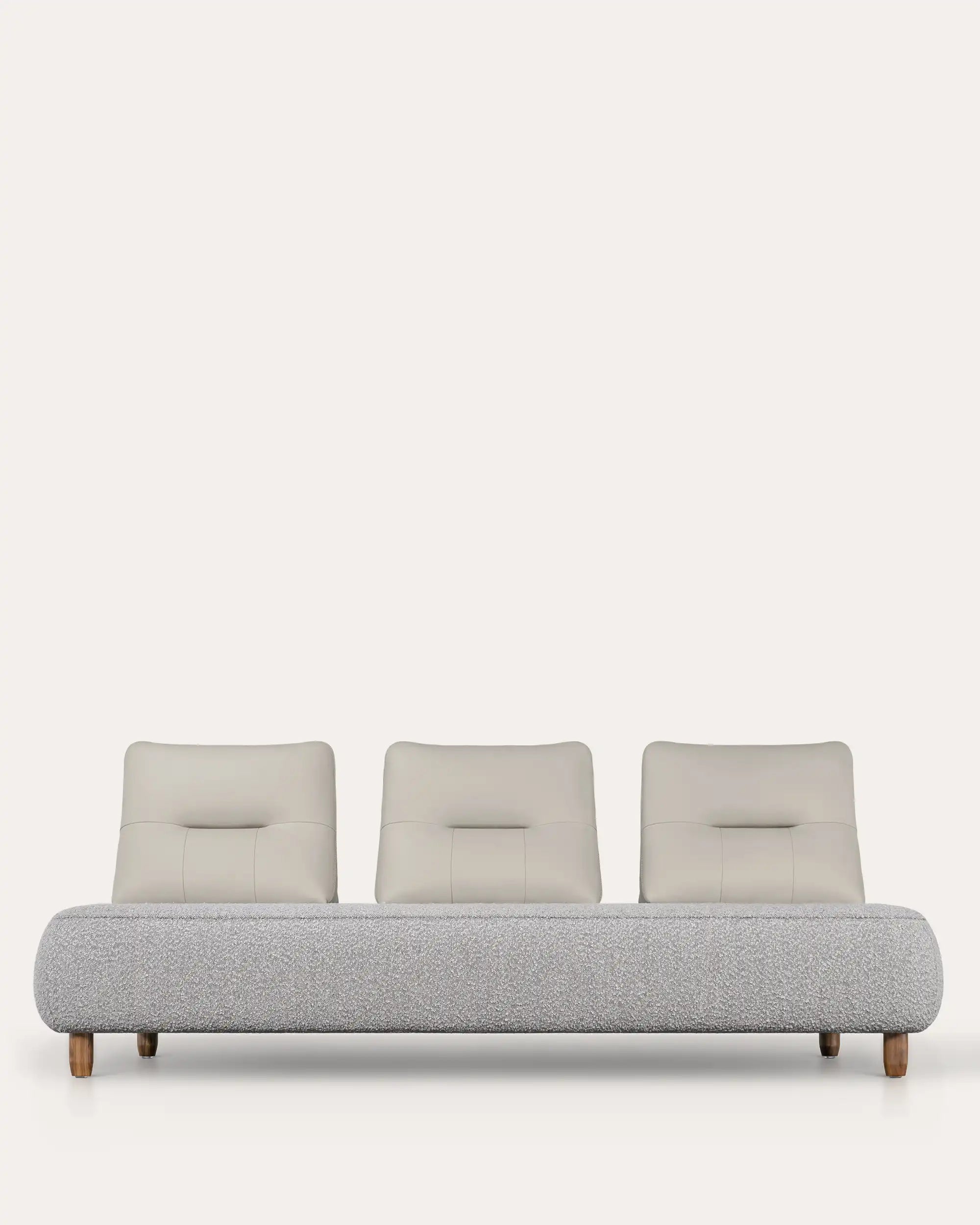 Tilda Boucle Modular Sofa - Grey - at KUMO HOME