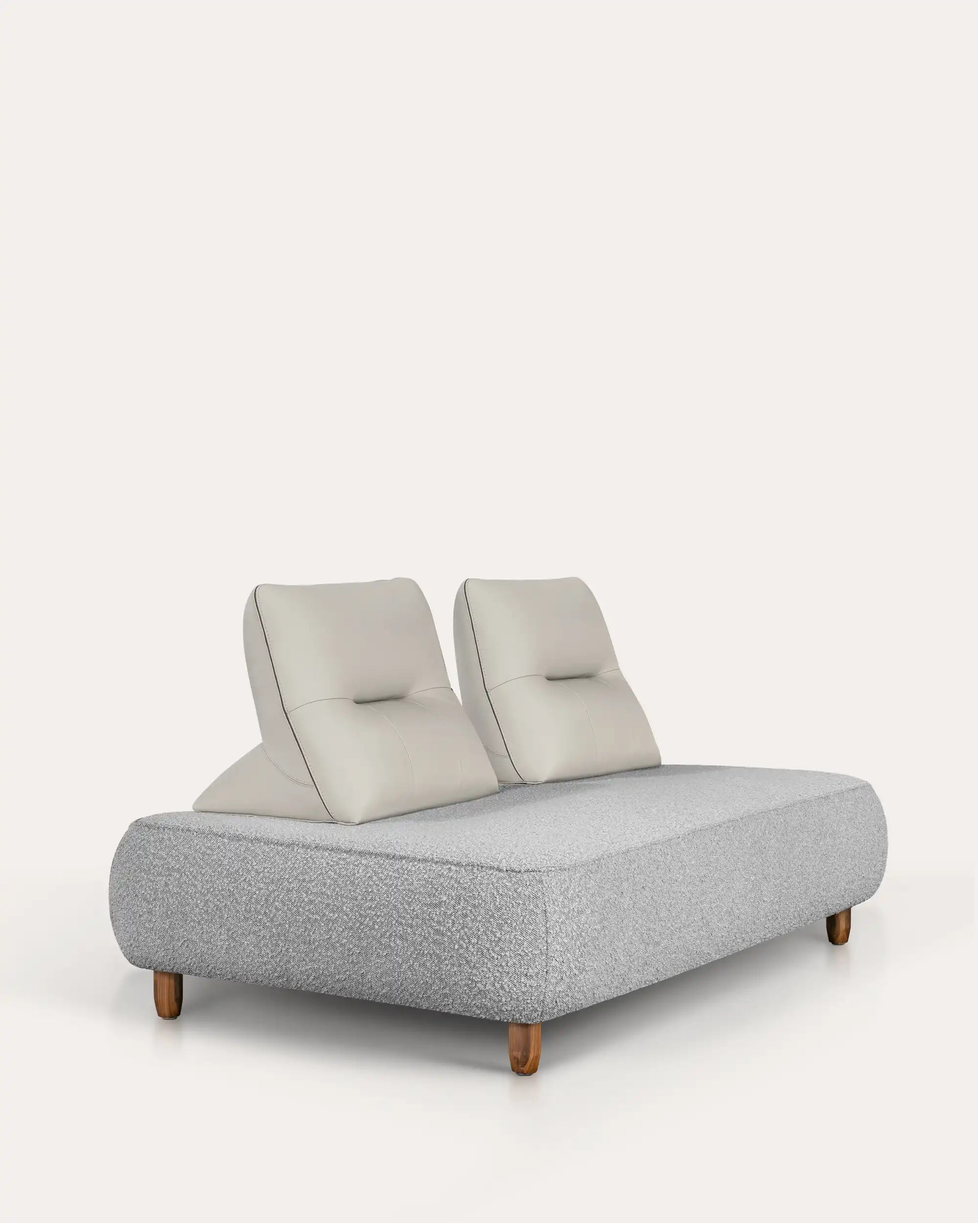 Tilda Boucle Modular Sofa - Grey - at KUMO HOME