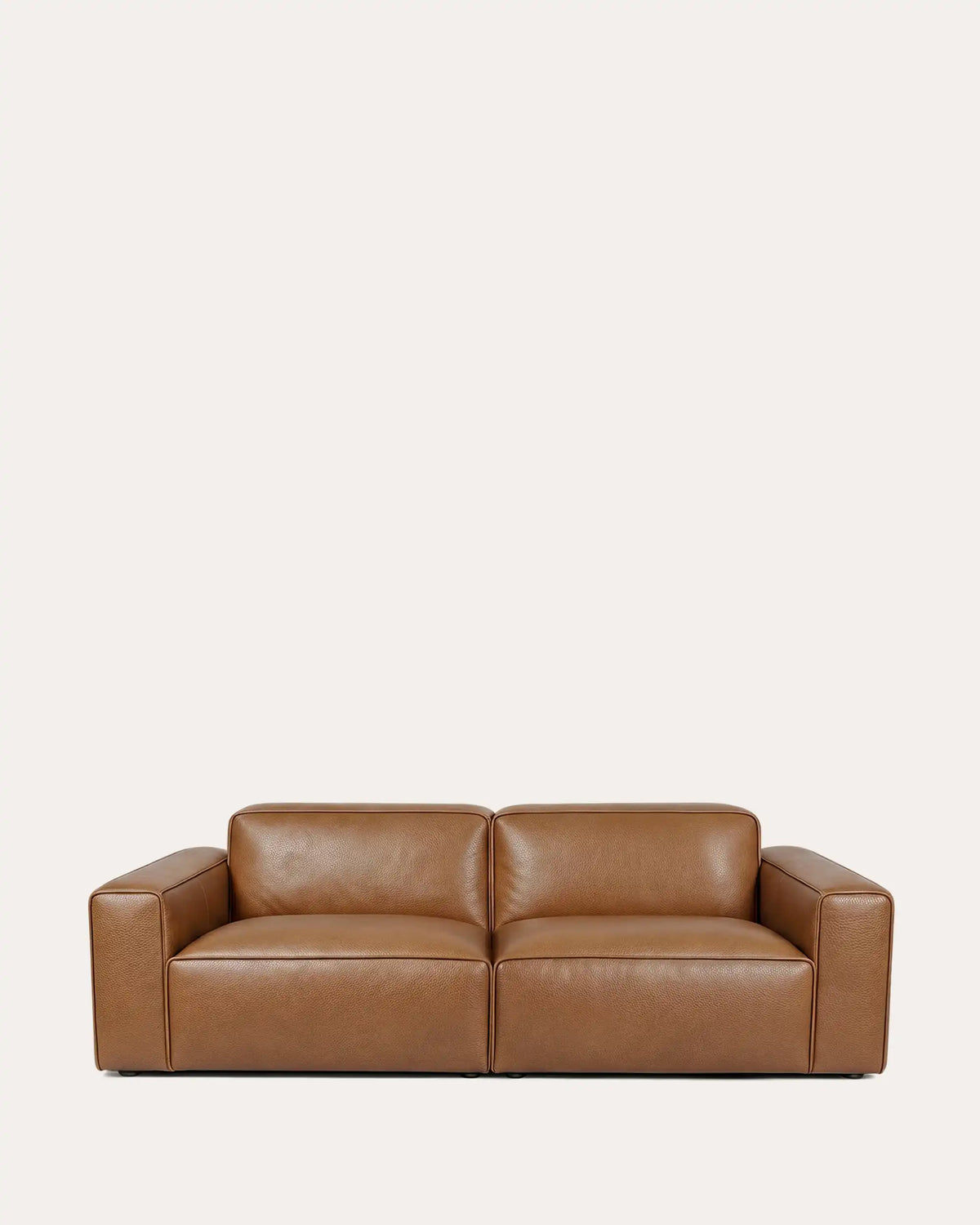 Verona Modular Walnut Leather Sofa - 3 Seater | | KUMO HOME