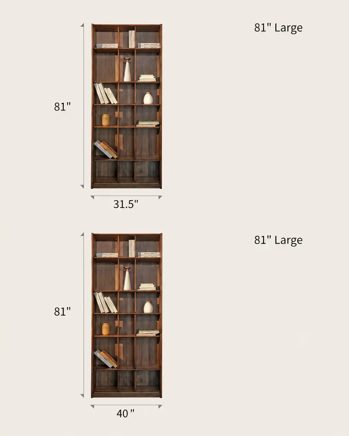 Plato Solid Wood Bookcase | Sideboard | | KUMO HOME