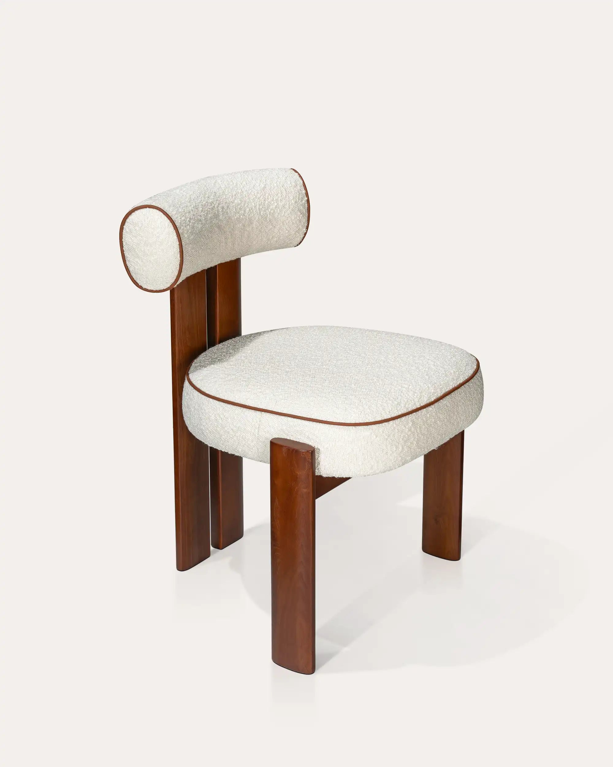 Amber Boucle Dining Chair - at KUMO HOME