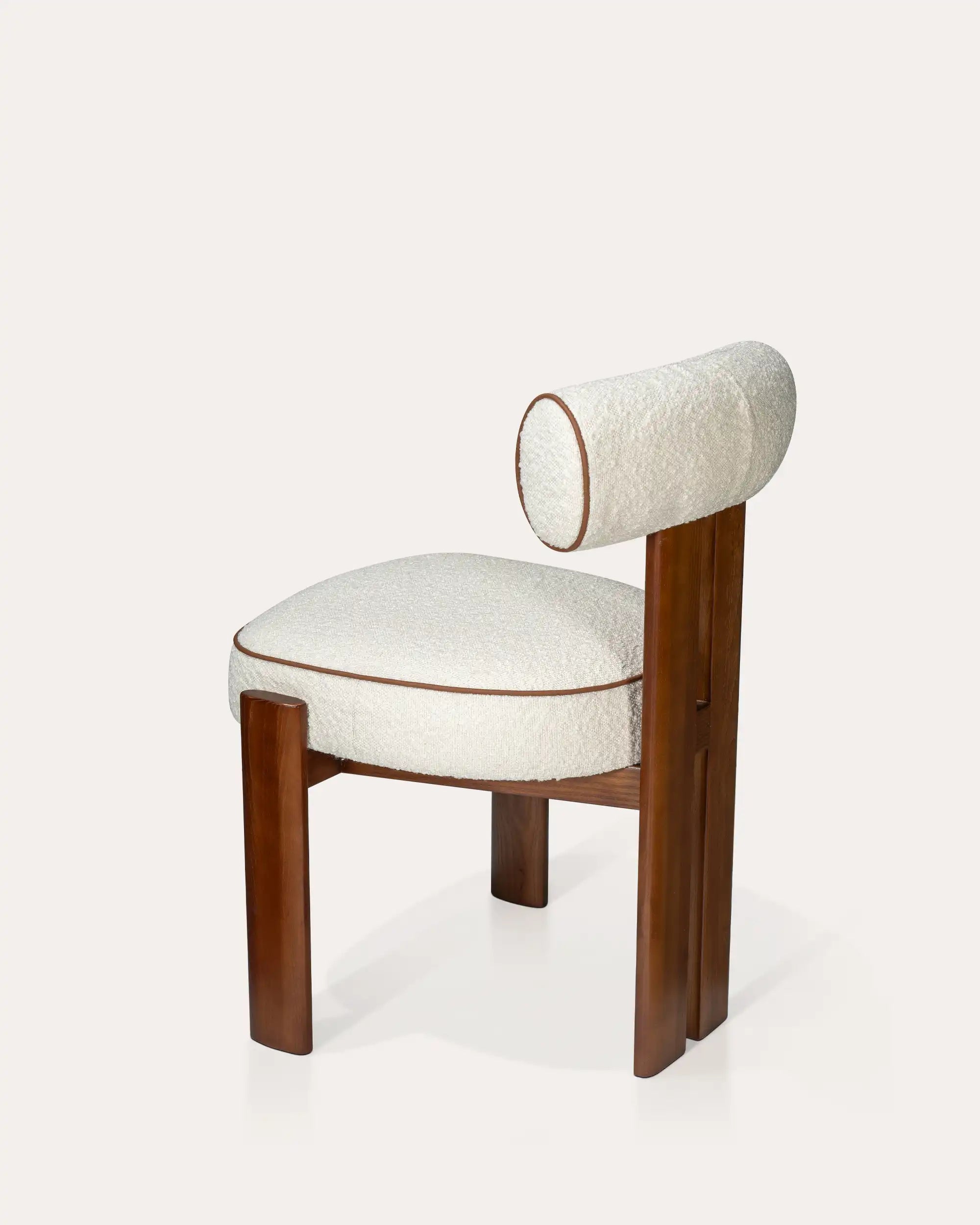 Amber Boucle Dining Chair - at KUMO HOME