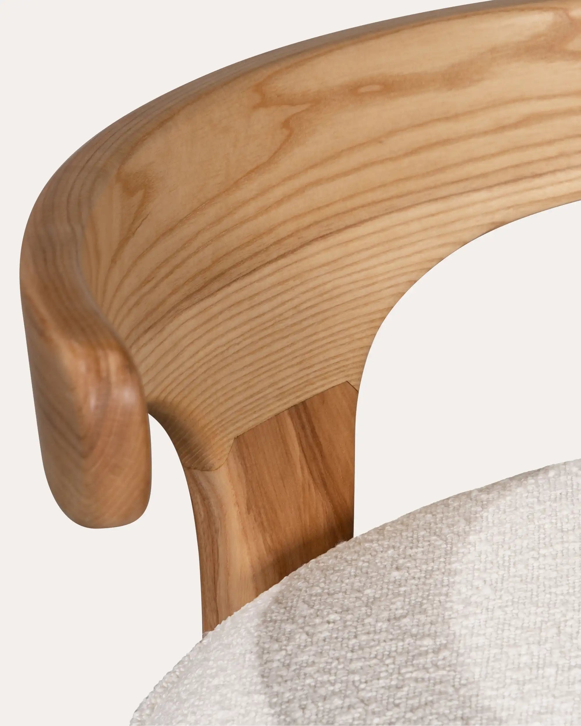 Horn Bouclé Chair - Natural Ash - at KUMO HOME