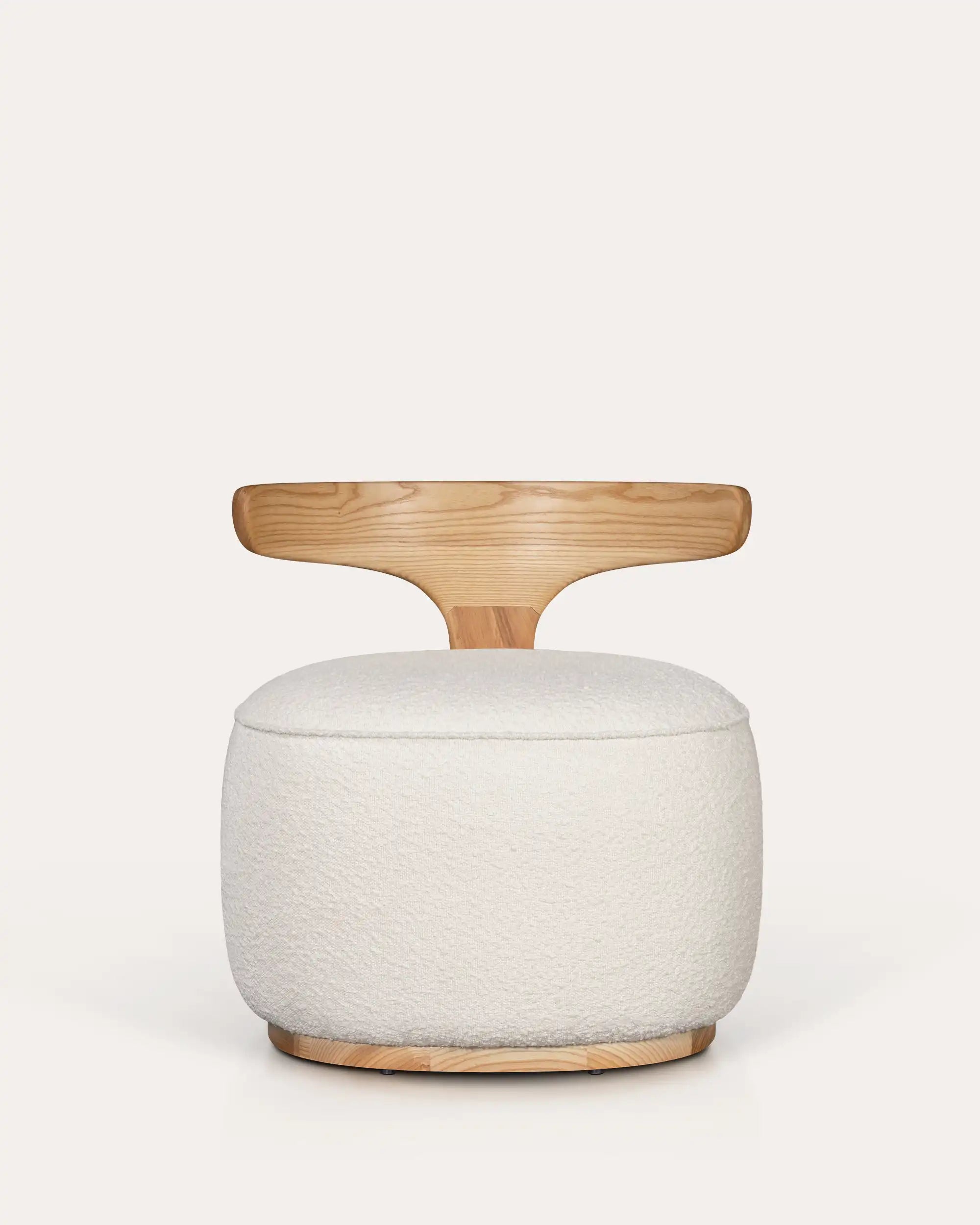 Horn Bouclé Chair - Natural Ash - at KUMO HOME