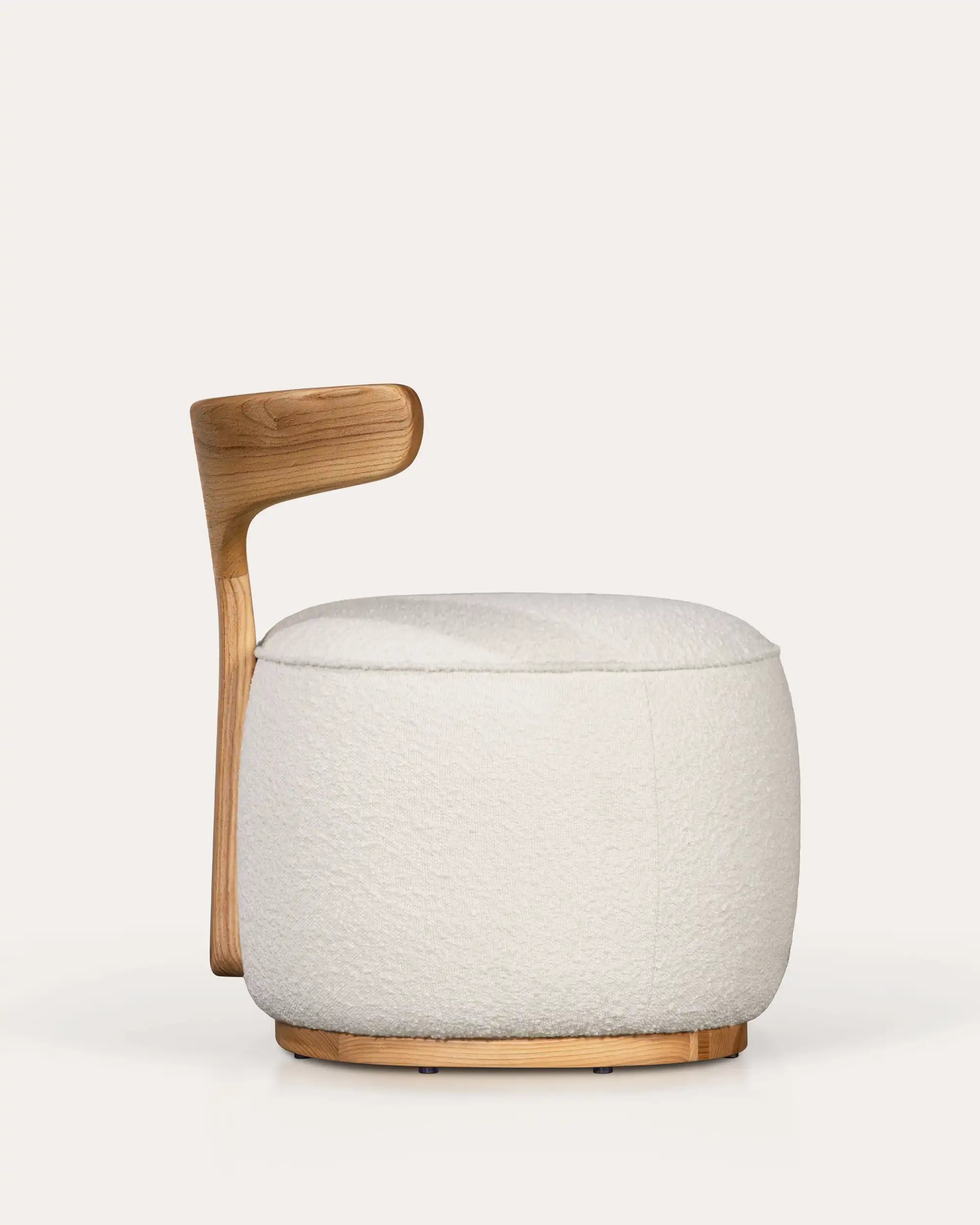 Horn Bouclé Chair - Natural Ash - at KUMO HOME